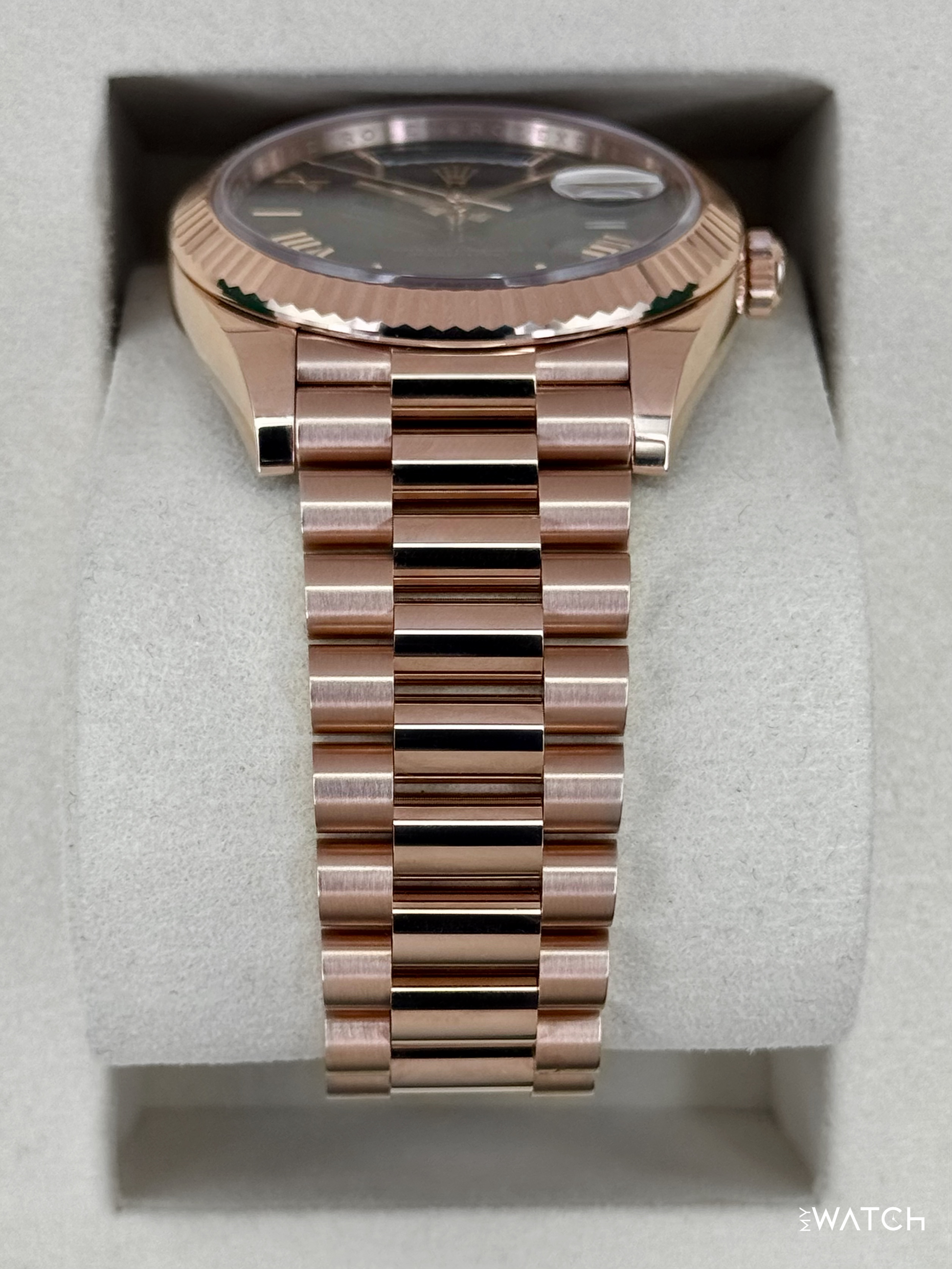 2025 Rolex Day-Date 40mm 228235 Presidential Slate Ombre Dial - MyWatchLLC