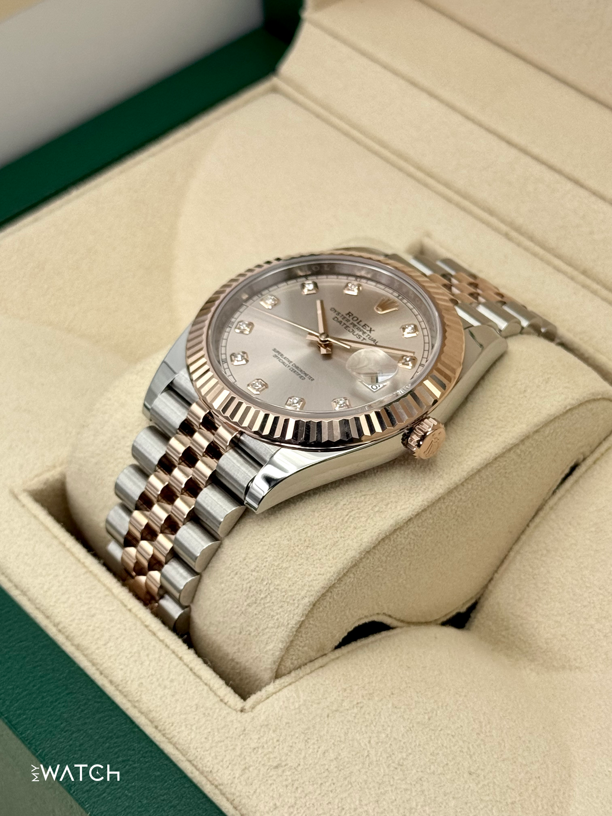 2022 Rolex Datejust 41mm 126331 Two-Tone Jubilee Sundust Diamond Dial - MyWatchLLC