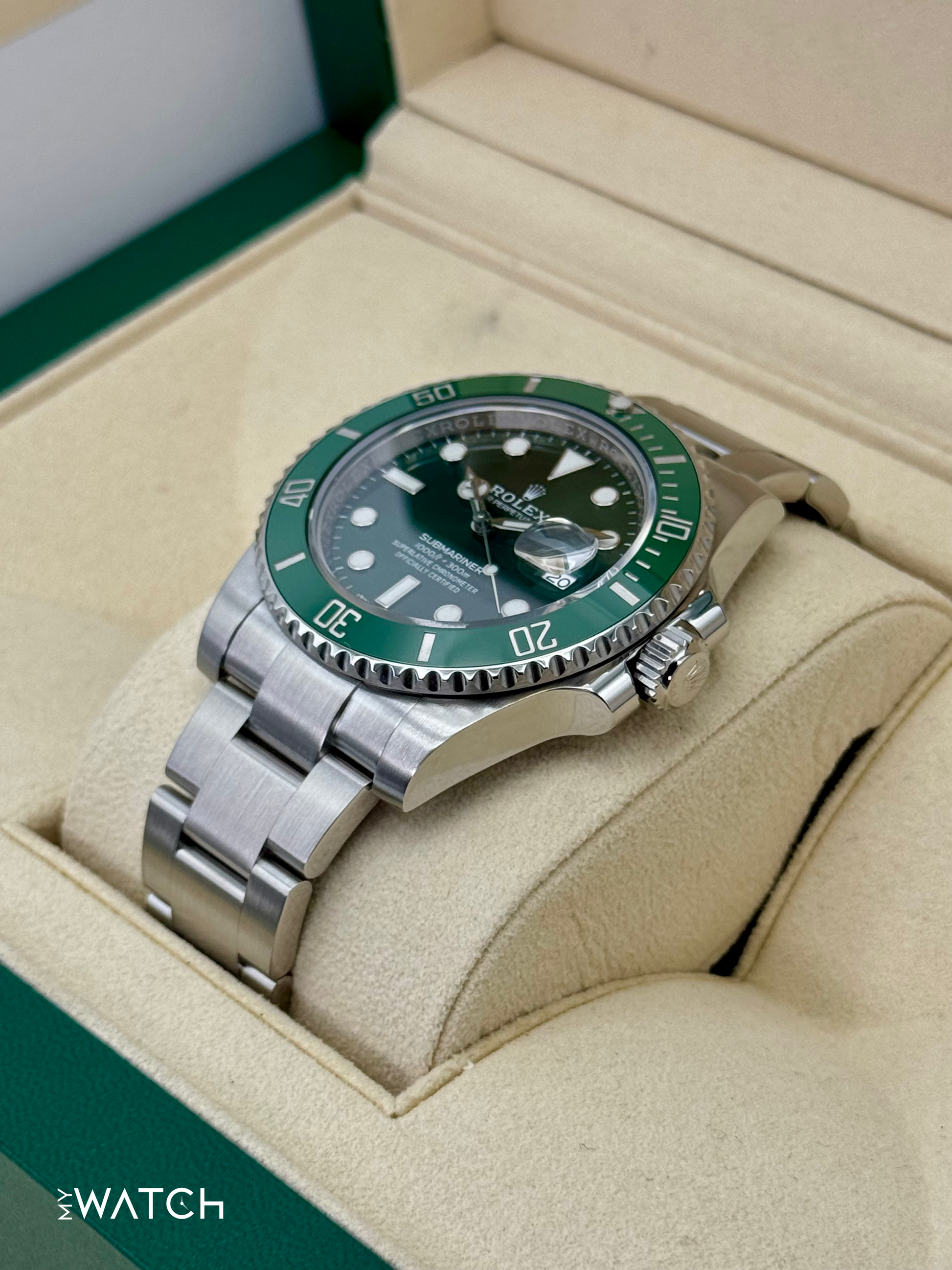 2018 Rolex Submariner “Hulk” 40mm 116610LV Green Dial - MyWatchLLC