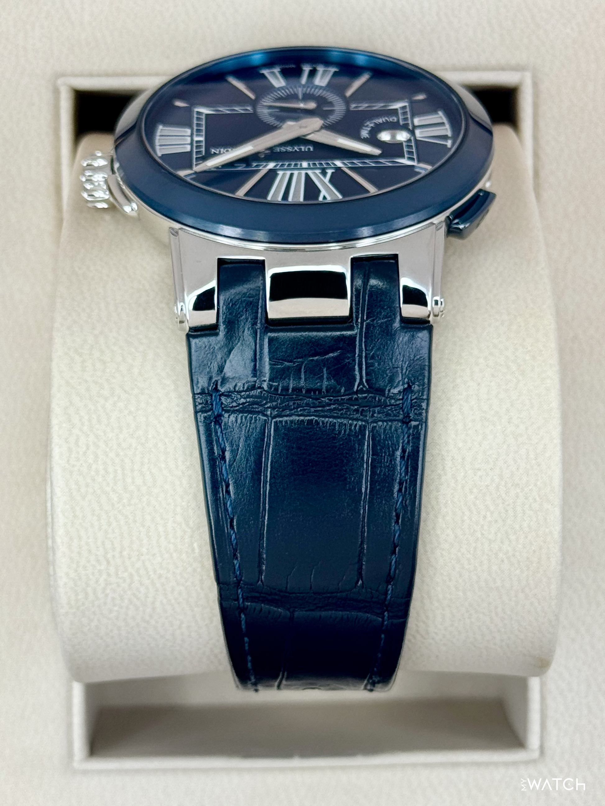 2013 Ulysse Nardin Executive Dual Time 43mm 243-00 Stainless Steel Blue Dial - MyWatchLLC