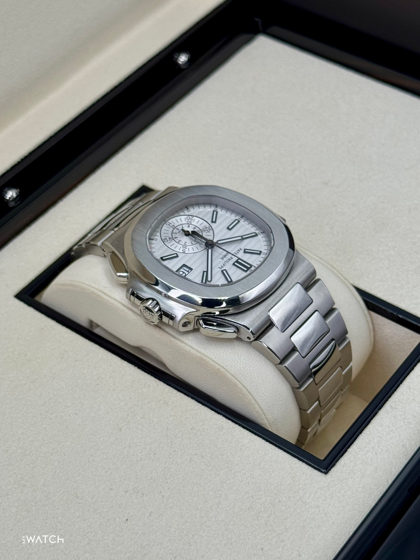 2014 Patek Philippe Nautilus Chrono 40.5mm 5980/1A Stainless Steel White Dial - MyWatchLLC