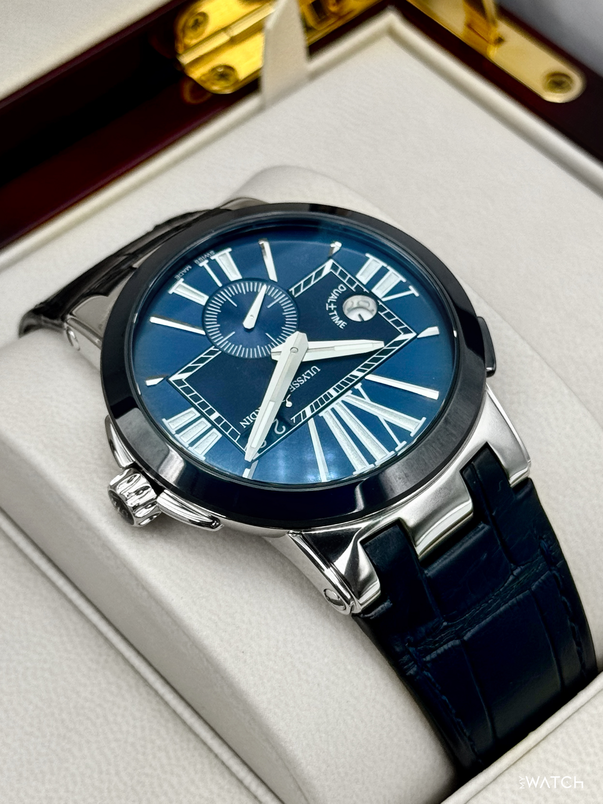 2013 Ulysse Nardin Executive Dual Time 43mm 243-00 Stainless Steel Blue Dial - MyWatchLLC