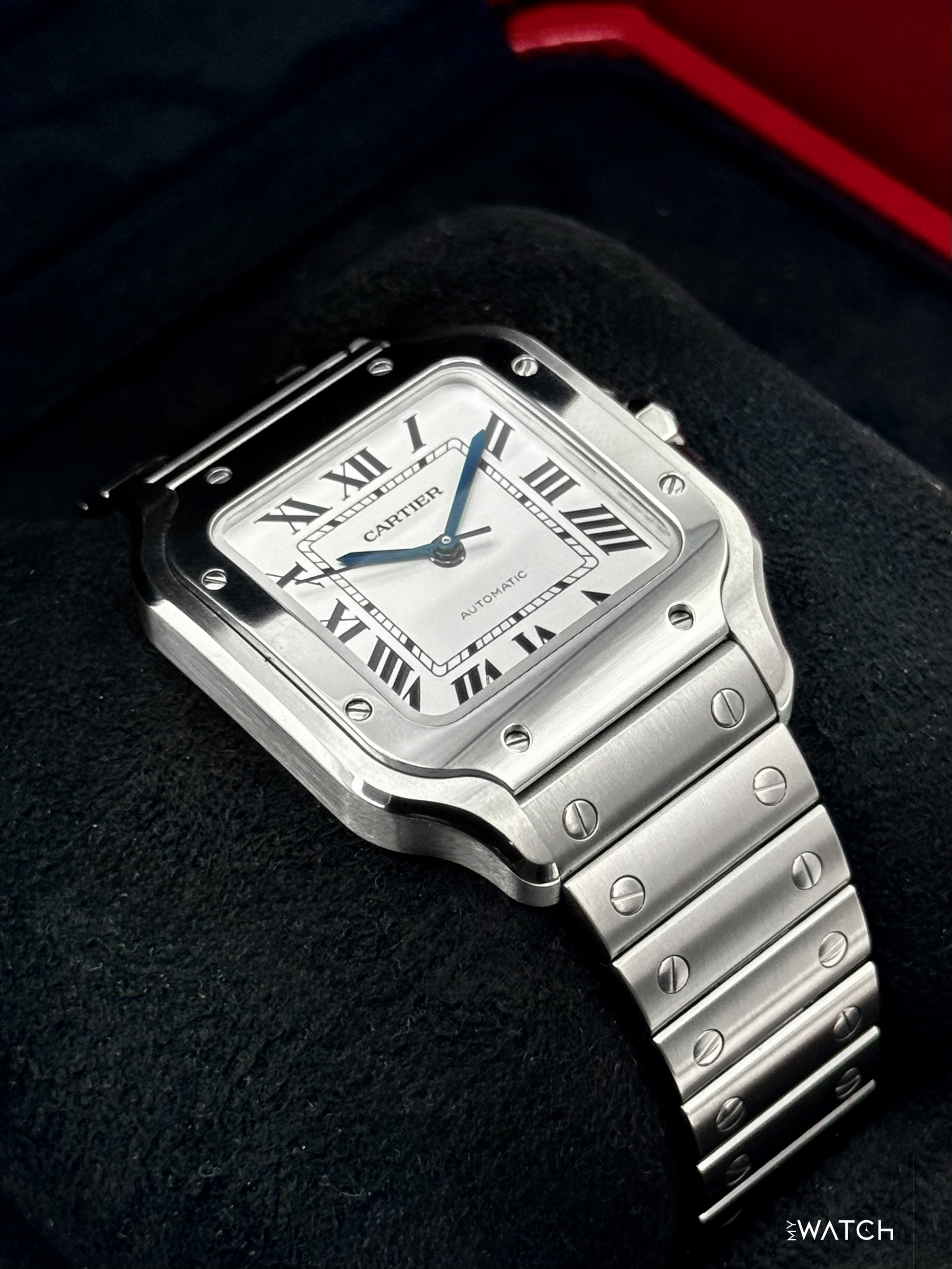 NEW 2026 Cartier Santos De Cartier 35.1mm WSSA0029 Stainless Steel White Dial - MyWatchLLC