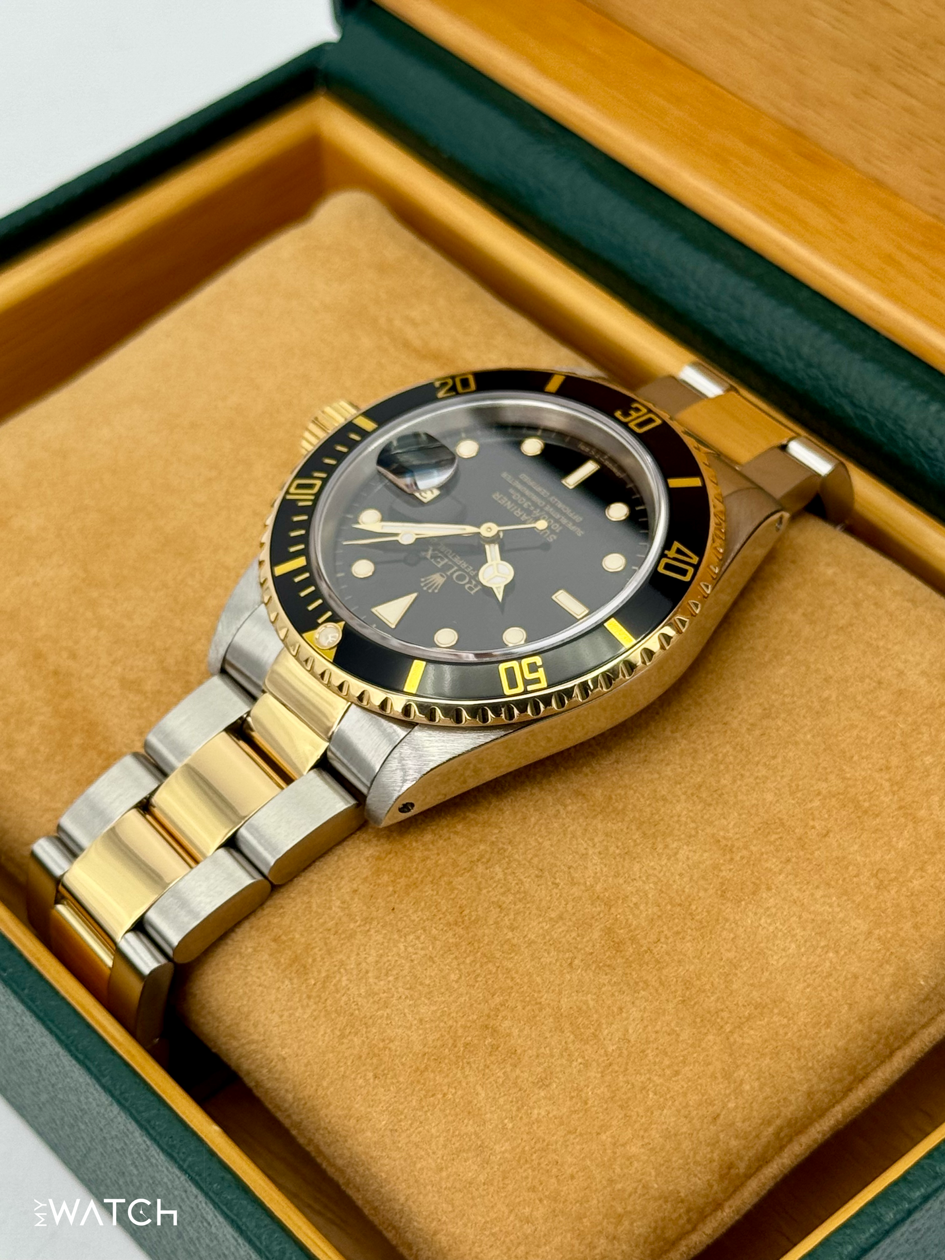 1991 Rolex Submariner 40mm 16613LN Two-Tone Black Dial - MyWatchLLC