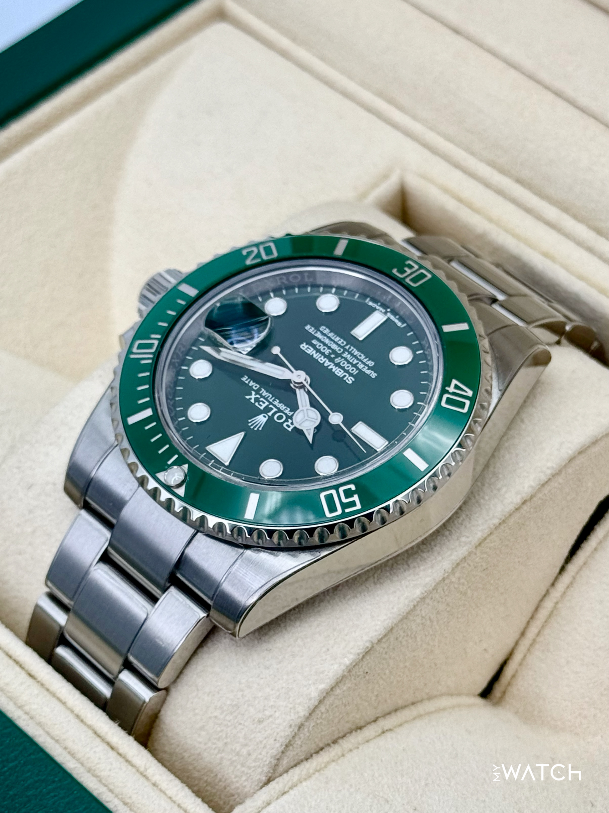 2018 Rolex Submariner “Hulk” 40mm 116610LV Green Dial - MyWatchLLC