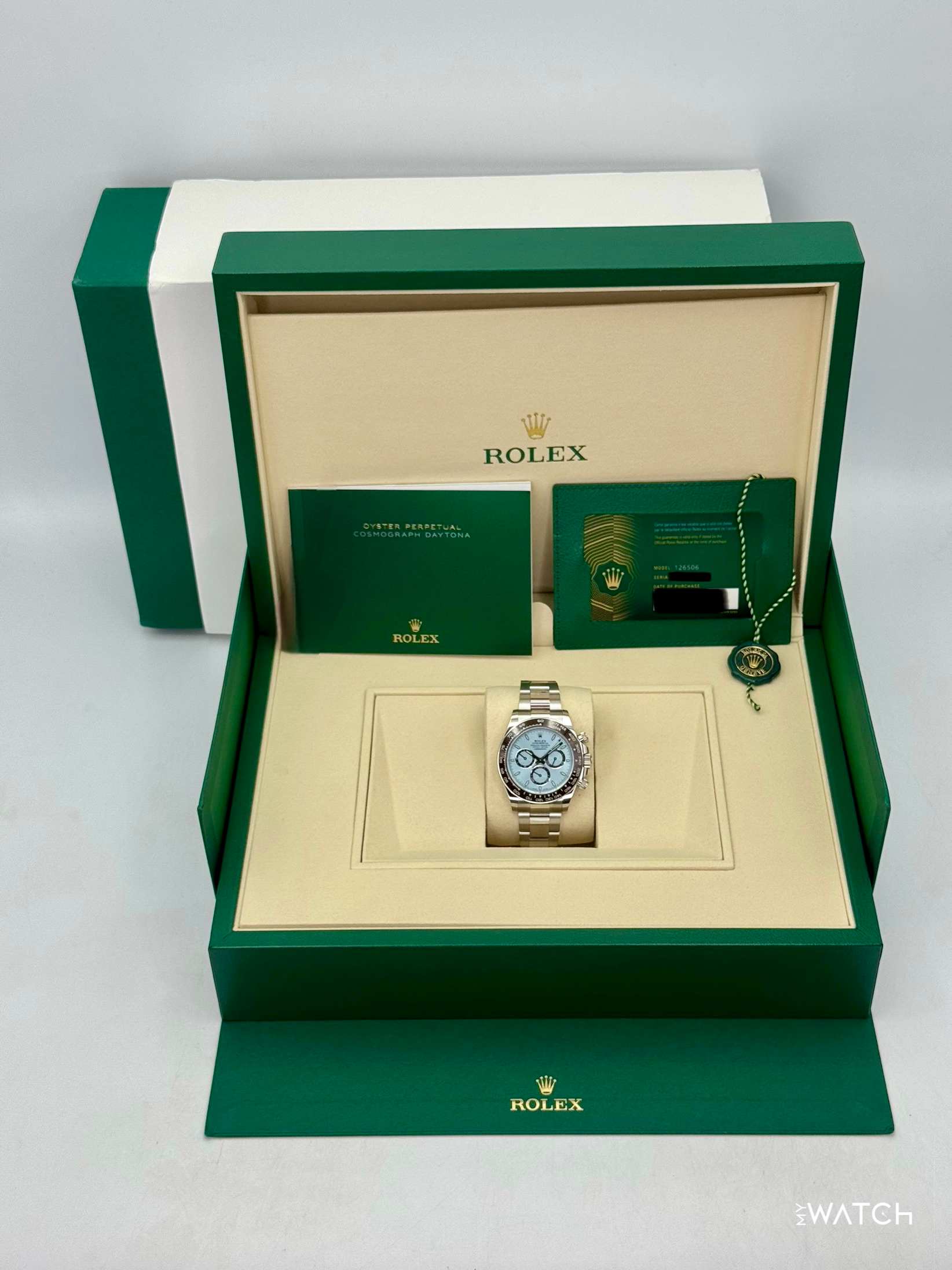 NEW 2026 Rolex Daytona 40mm 126506 Platinum Ice Blue Dial - MyWatchLLC