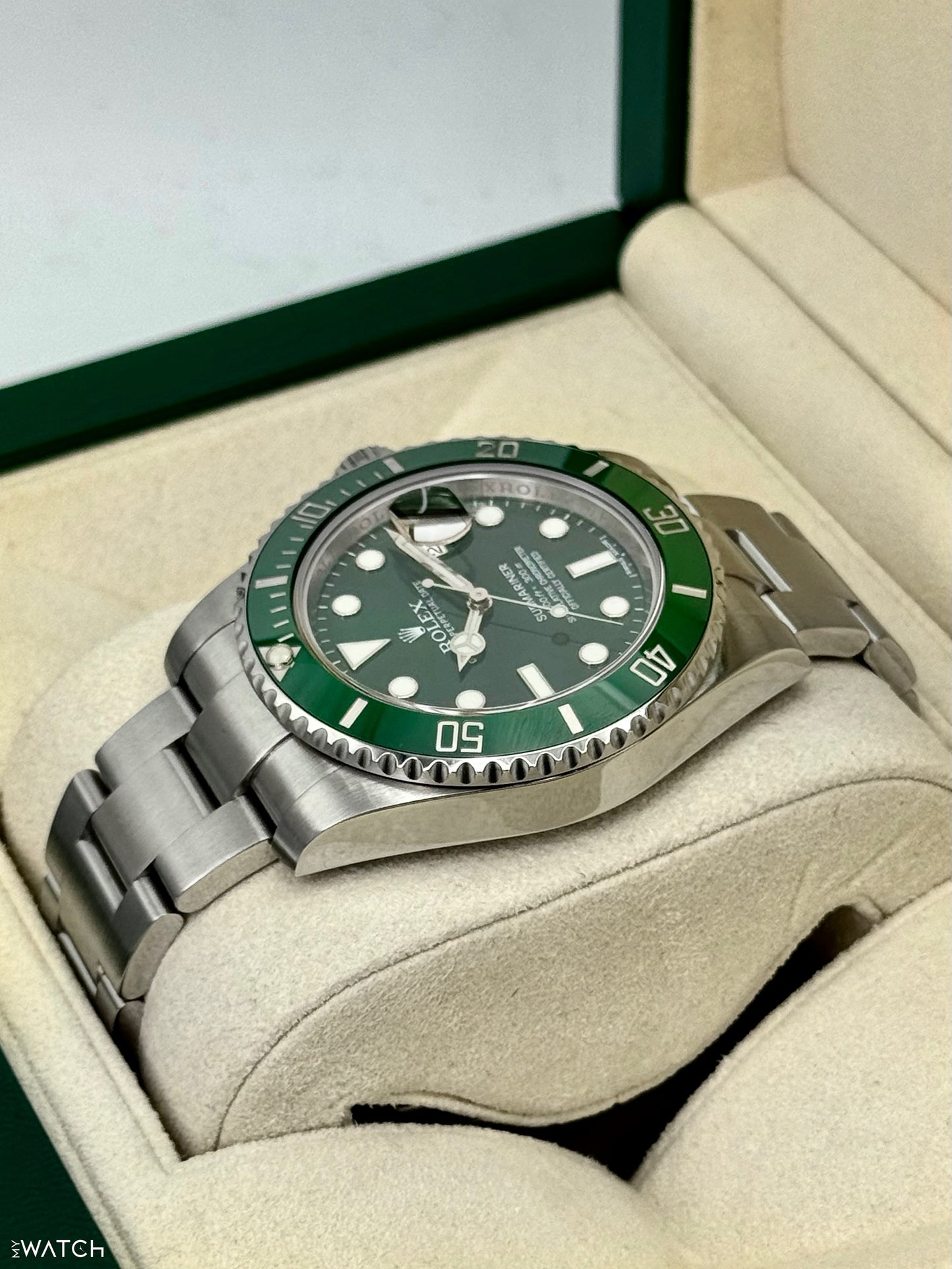 2015 Rolex Submariner "Hulk" 40mm 116610LV Green Dial - MyWatchLLC