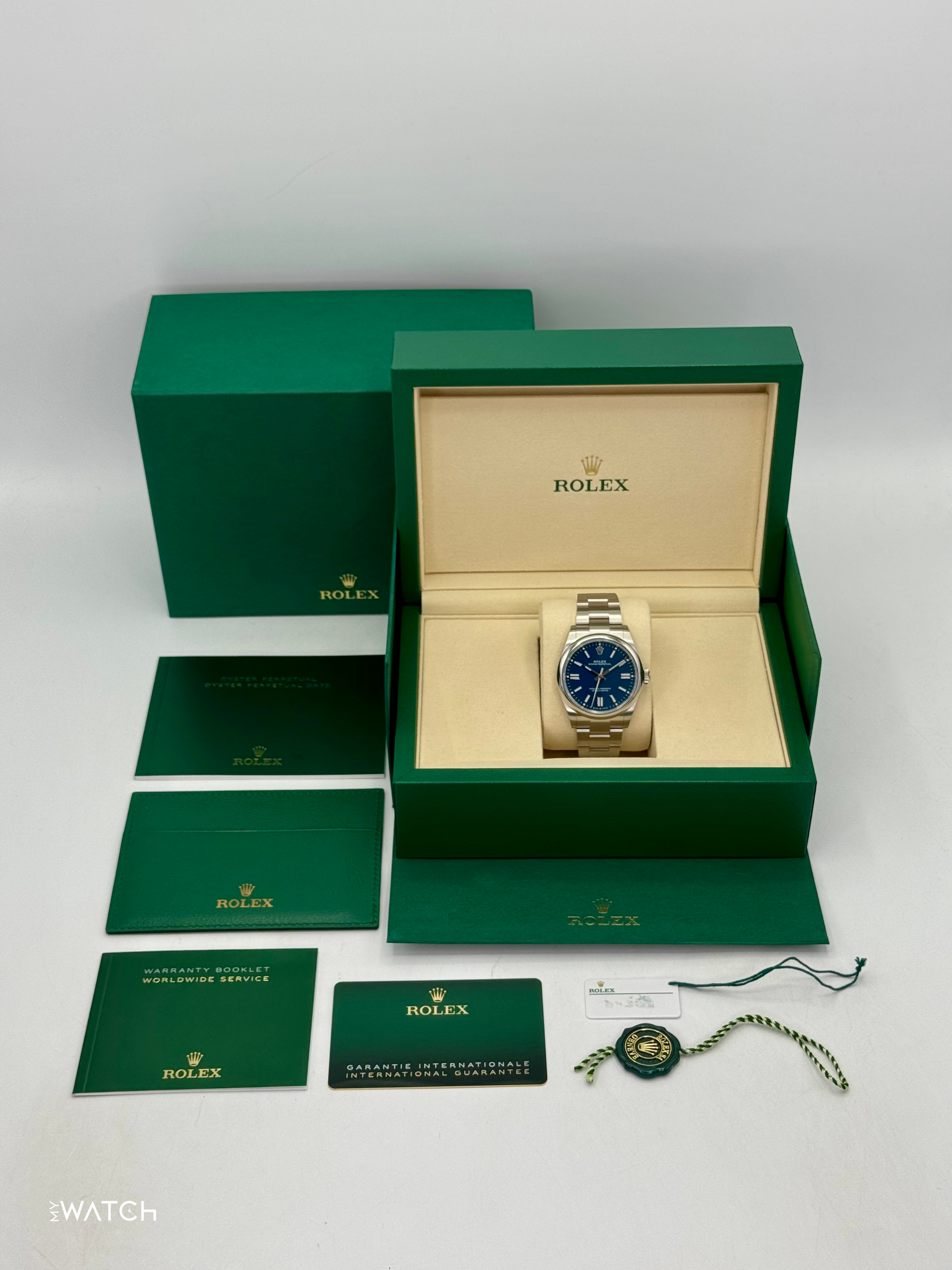NEW 2025 Rolex Oyster Perpetual 41mm 134300 Med Blue Dial - MyWatchLLC