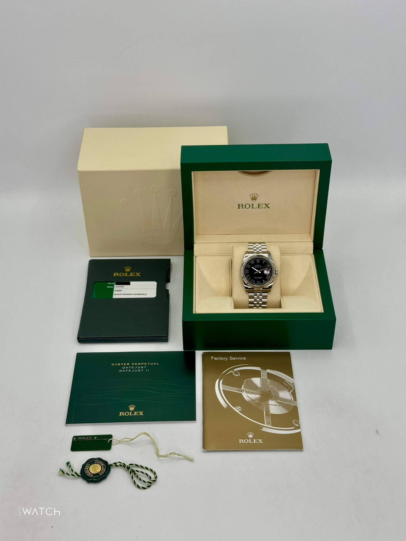 2016 Rolex Datejust 36mm 116234 Stainless Steel Jubilee Black Dial - MyWatchLLC