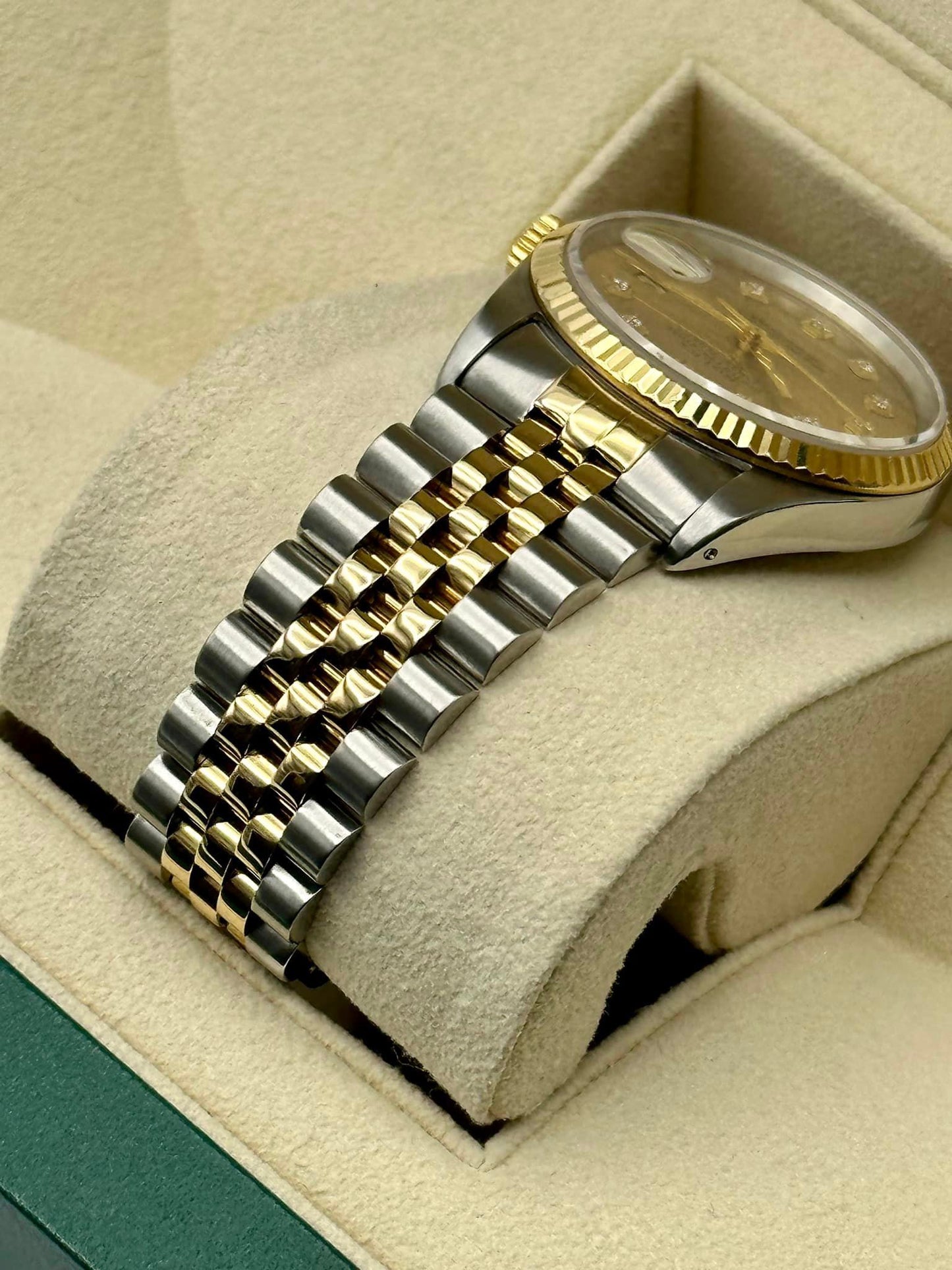 Rolex Datejust 36mm 16233 Two-Tone Champagne Diamond Dial Jubilee - MyWatchLLC