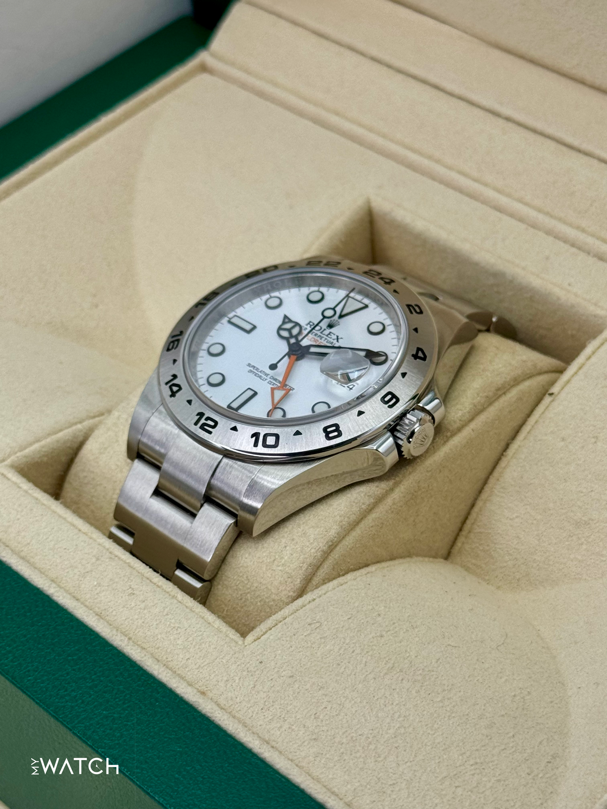 2016 Rolex Explorer II 42mm 216570 Polar White Dial - MyWatchLLC