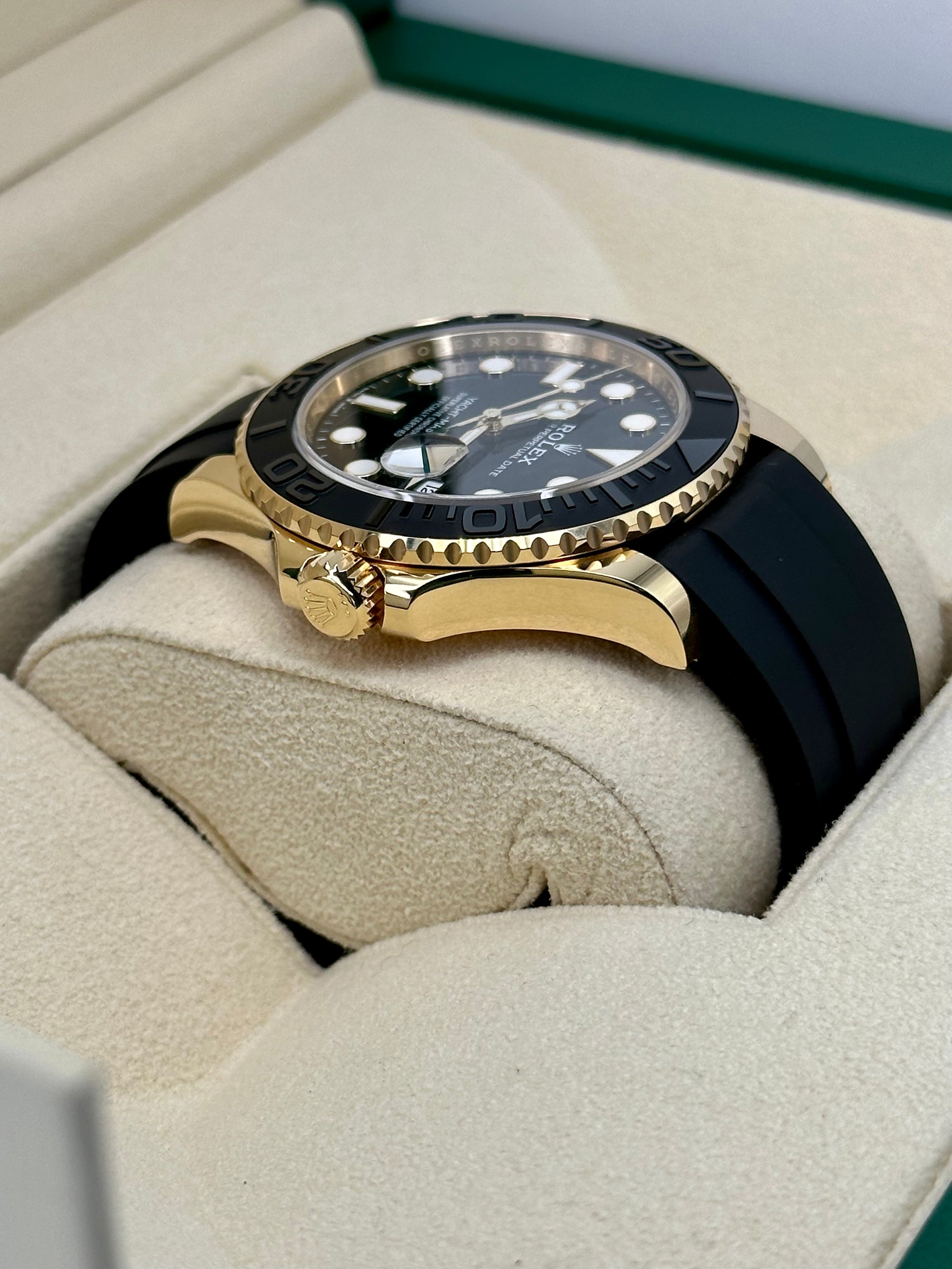 NEW 2024 Rolex Yacht-Master 42mm 226658 Gold Oysterflex Black Dial - MyWatchLLC