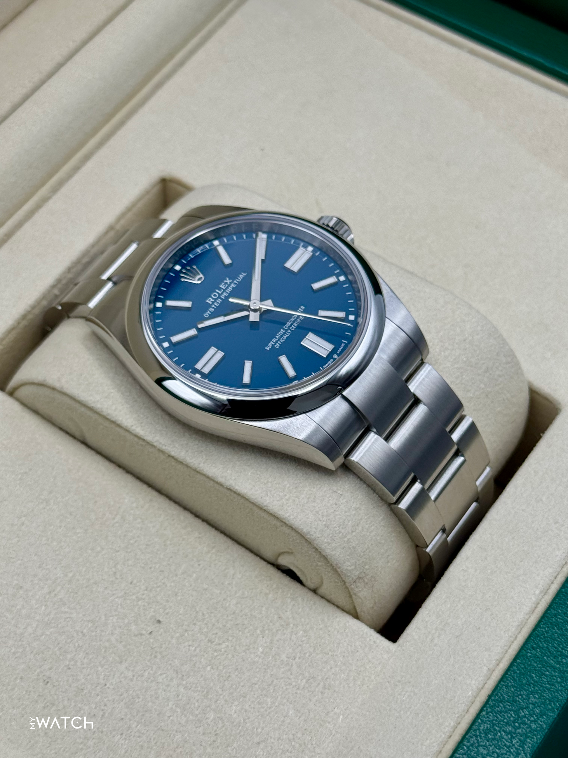 NEW 2025 Rolex Oyster Perpetual 41mm 134300 Med Blue Dial - MyWatchLLC