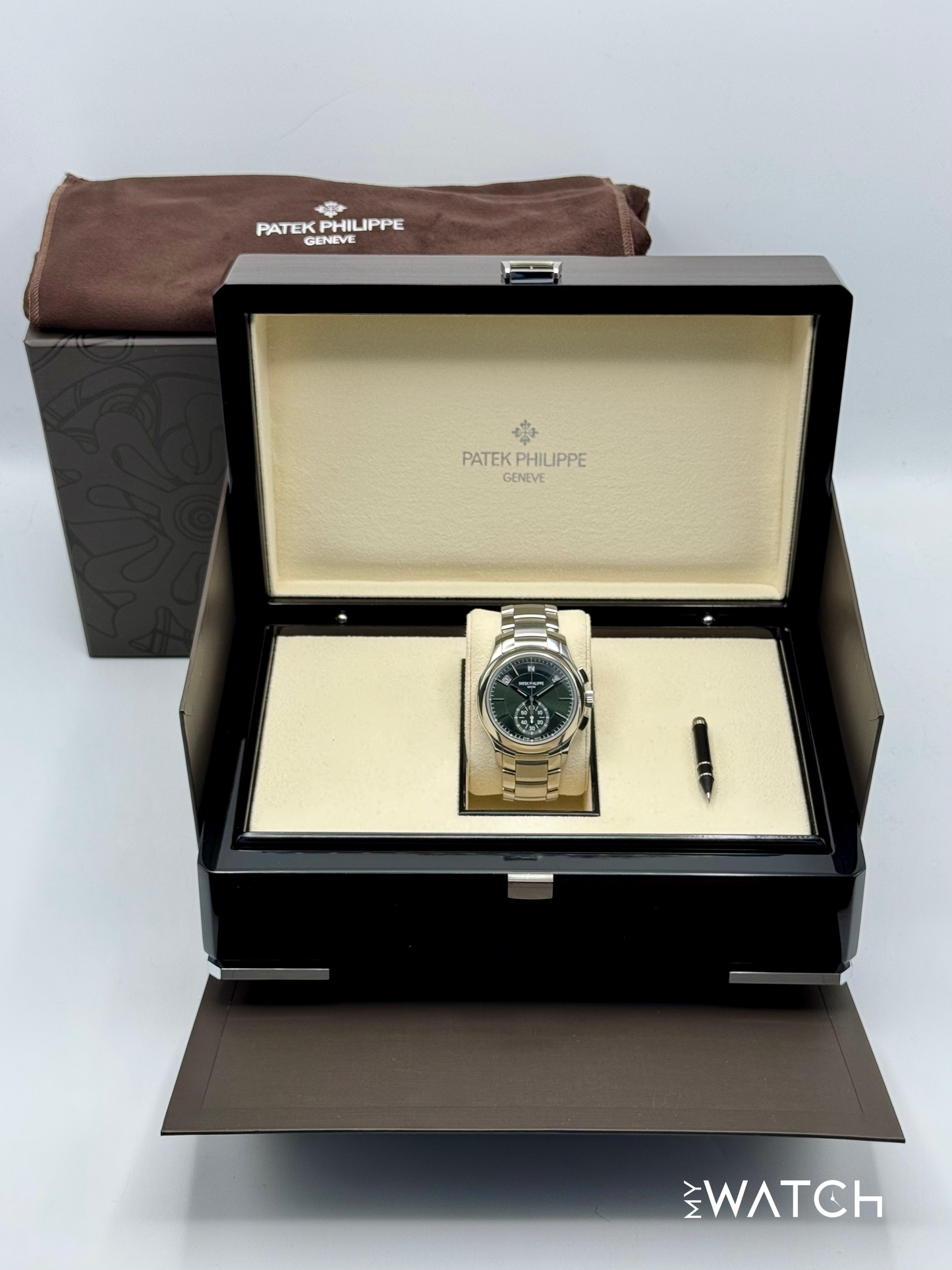 2022 Patek Philippe Flyback Chronograph Annual Calendar 5905/1A Olive Green Dial