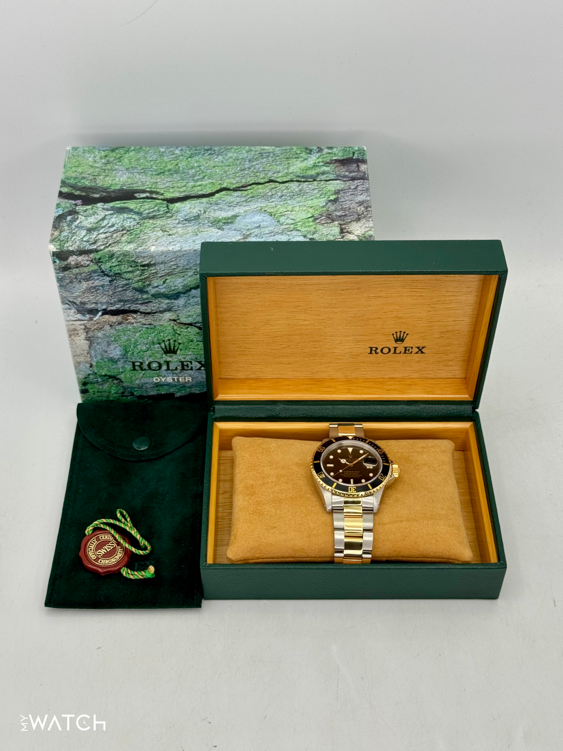 1991 Rolex Submariner 40mm 16613LN Two-Tone Black Dial - MyWatchLLC