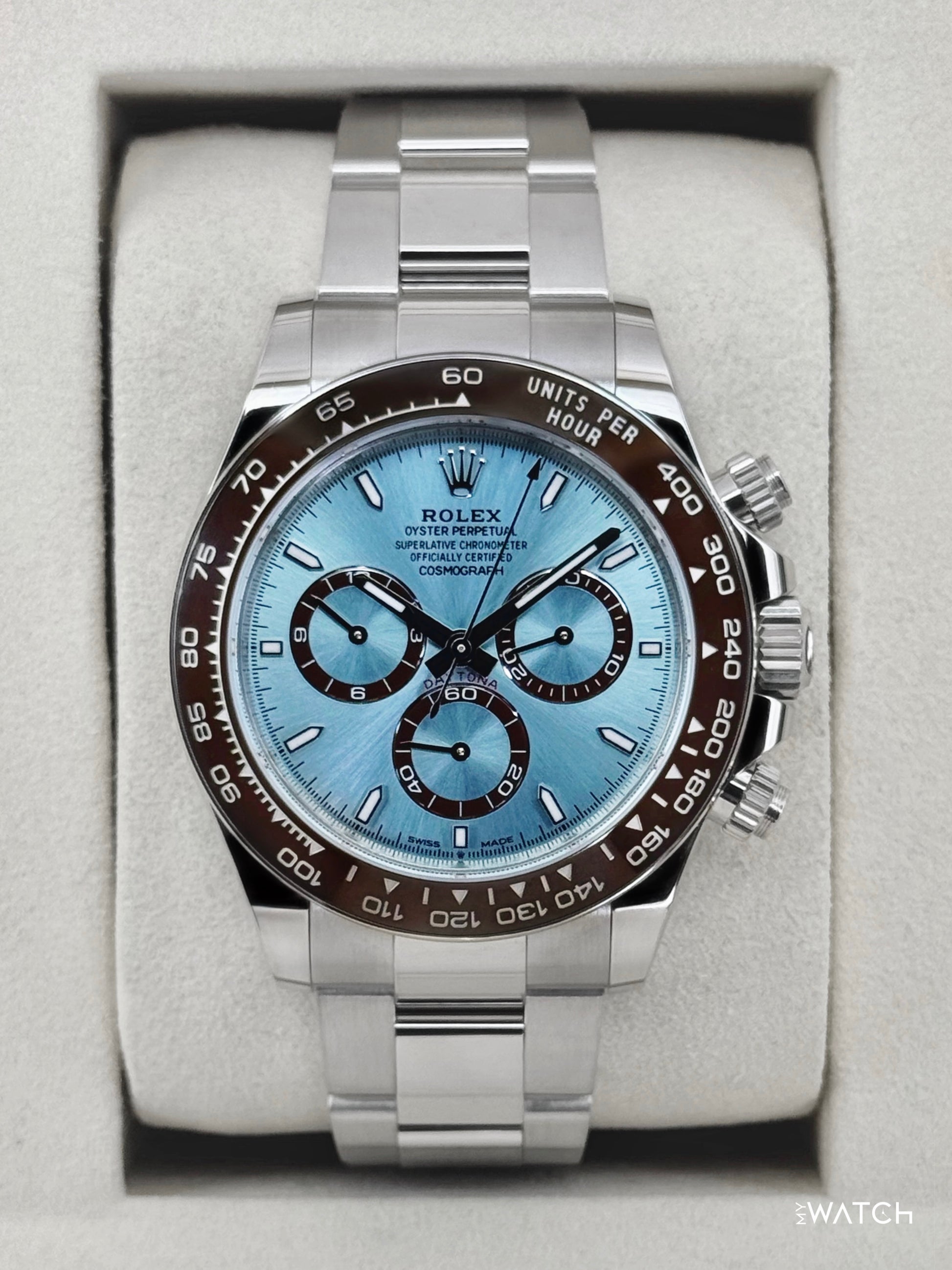 NEW 2026 Rolex Daytona 40mm 126506 Platinum Ice Blue Dial - MyWatchLLC