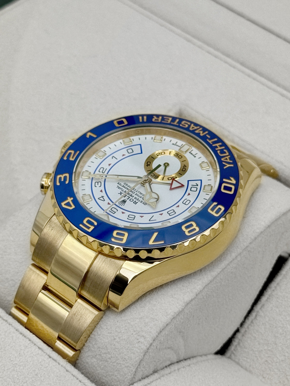 2022 Rolex Yacht-Master II 44mm 116688 18K Yellow Gold White Dial - MyWatchLLC