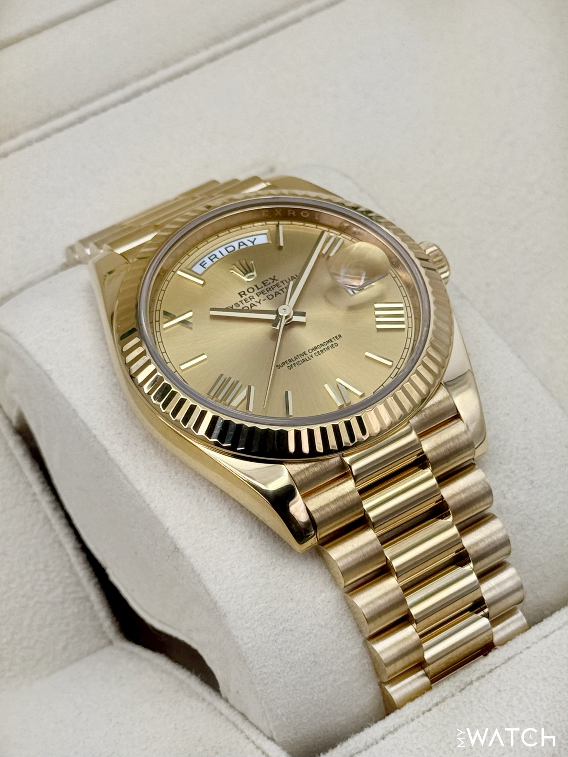 2022 Rolex Day-Date 40mm 228238 Presidential Champagne Dial - MyWatchLLC