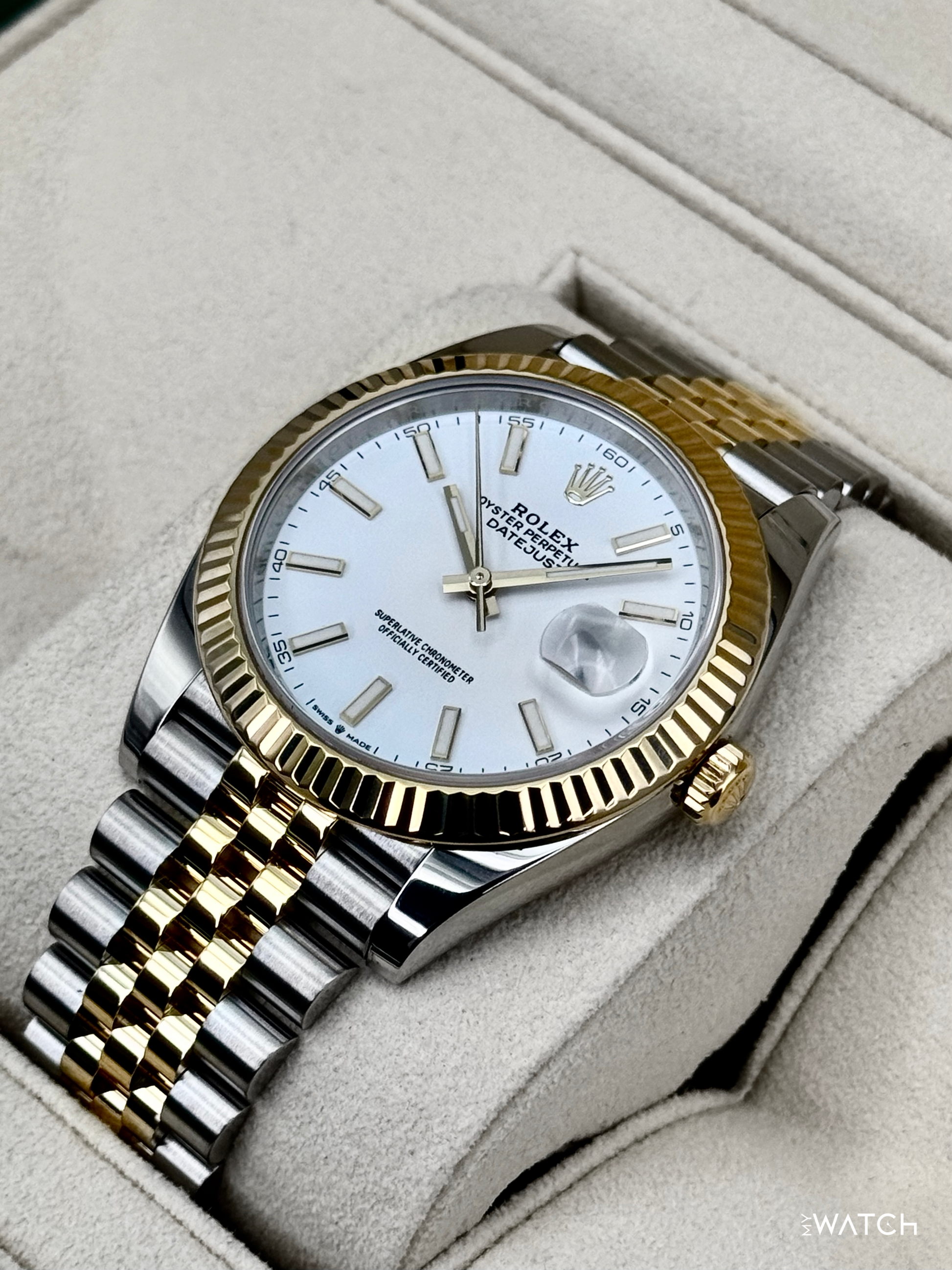 2022 Rolex Datejust 41mm 126333 Two-Tone Jubilee White Dial - MyWatchLLC