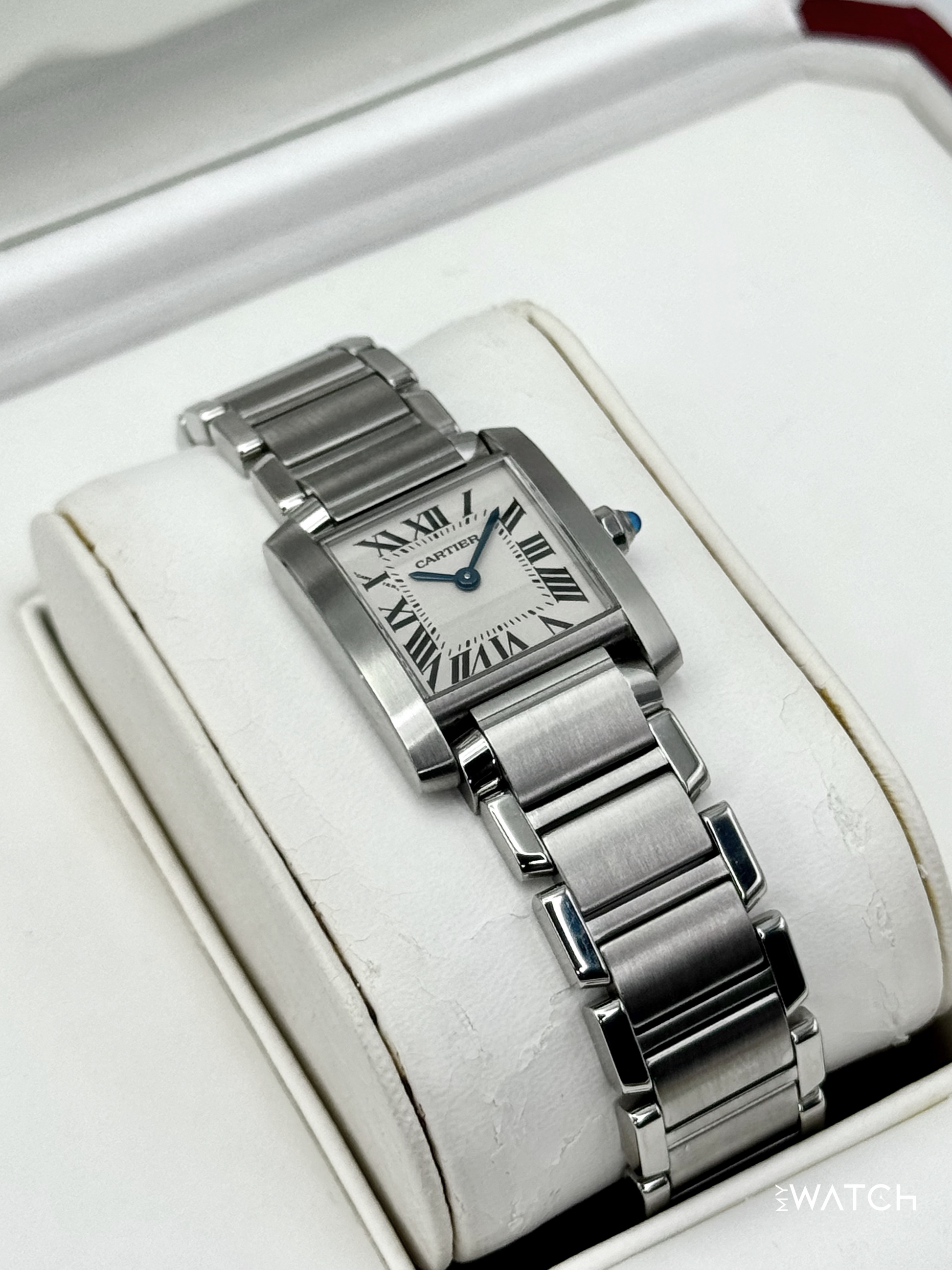 2001 Cartier Tank Francaise 20mm W51008Q3 Stainless Steel White Dial - MyWatchLLC