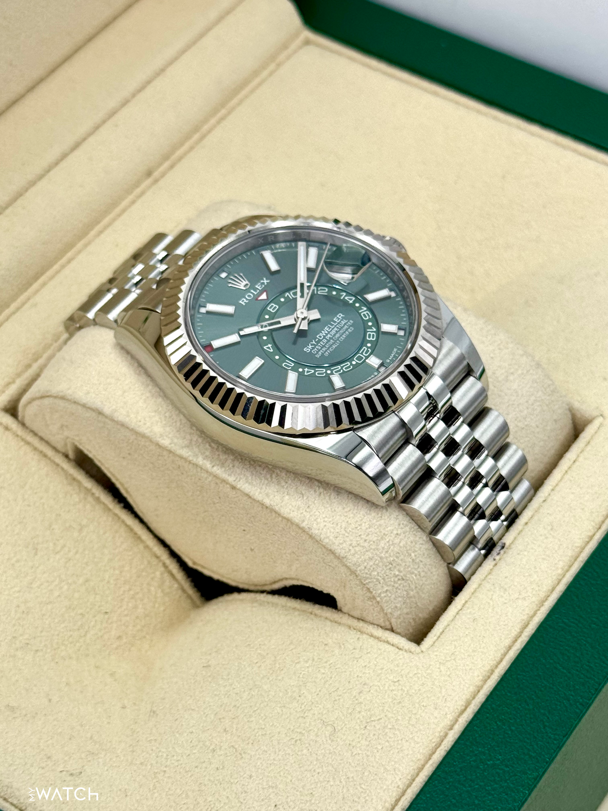 2024 Rolex Sky-Dweller 42mm 336934 Jubilee Green Dial - MyWatchLLC
