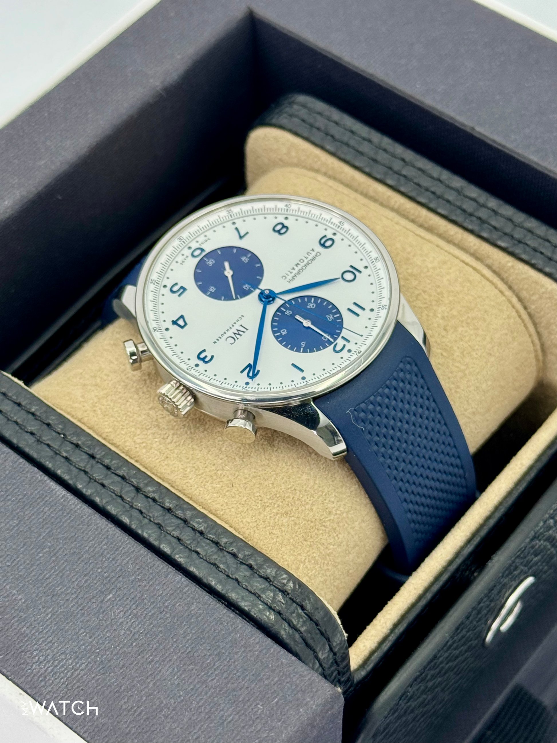 2023 IWC Portuguese Chronograph 41mm IW371620 Stainless Steel White Dial - MyWatchLLC