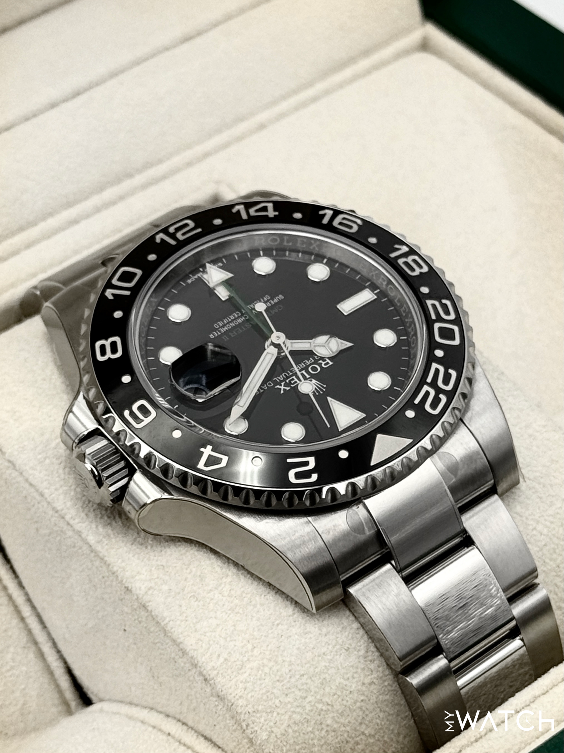 NEW OLD STOCK 2018 Rolex GMT-Master II 40mm 116710LN Black Dial (STICKERED) - MyWatchLLC