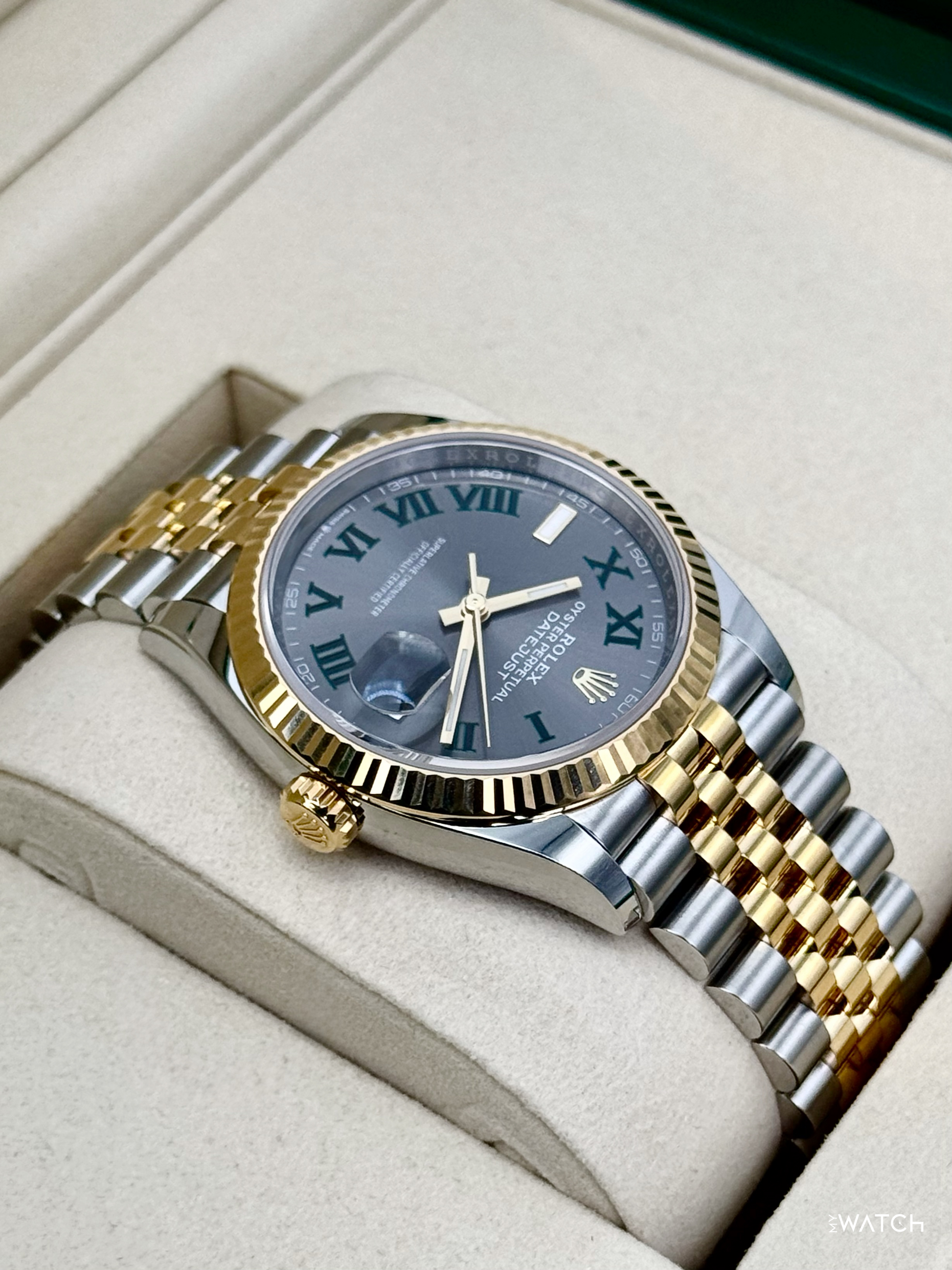 NEW 2026 Rolex Datejust 36mm 126233 Two-Tone Jubilee Wimbledon Dial - MyWatchLLC