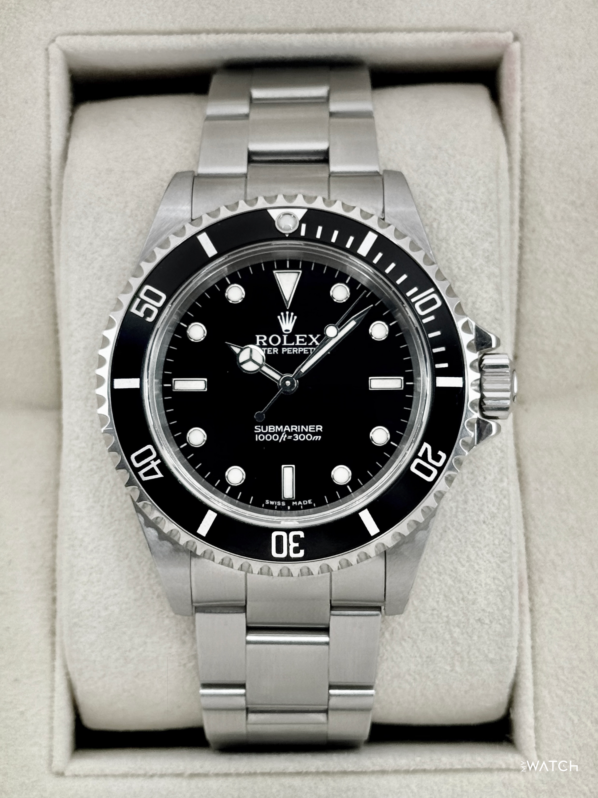 2006 Rolex Submariner 40mm 14060M Stainless Steel Two-Liner Black Dial - MyWatchLLC