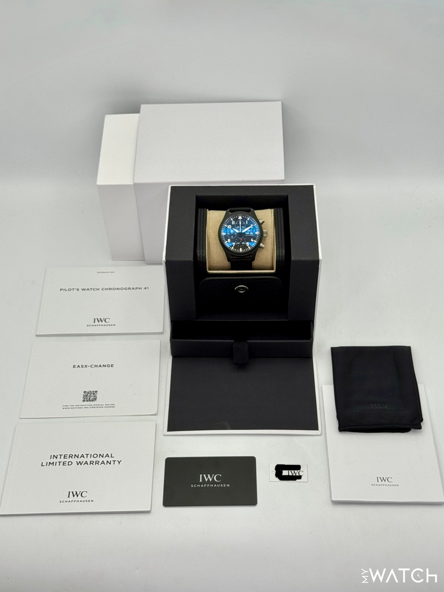 2024 IWC Pilot’s Watch Chronograph "Top Gun" 44.5mm IW389101 Ceramic Black Dial