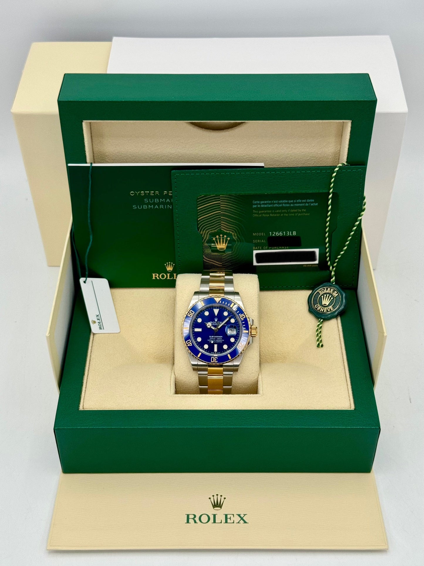 2024 Rolex Submariner "Bluesy" 41mm 126613LB Two-Tone Blue Dial