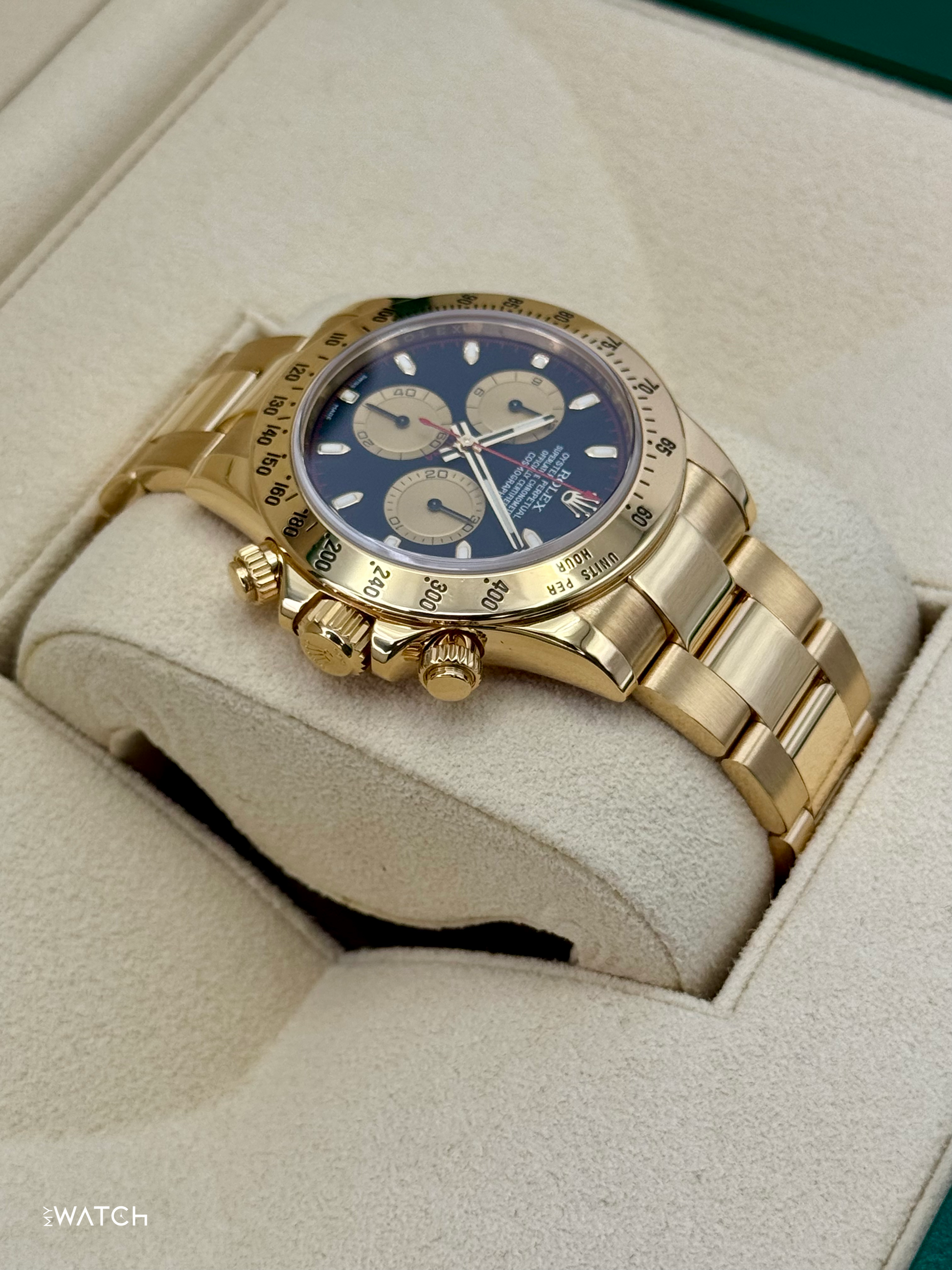 2015 Rolex Daytona "Paul Newman" 40mm 116528 Yellow Gold Black Dial - MyWatchLLC