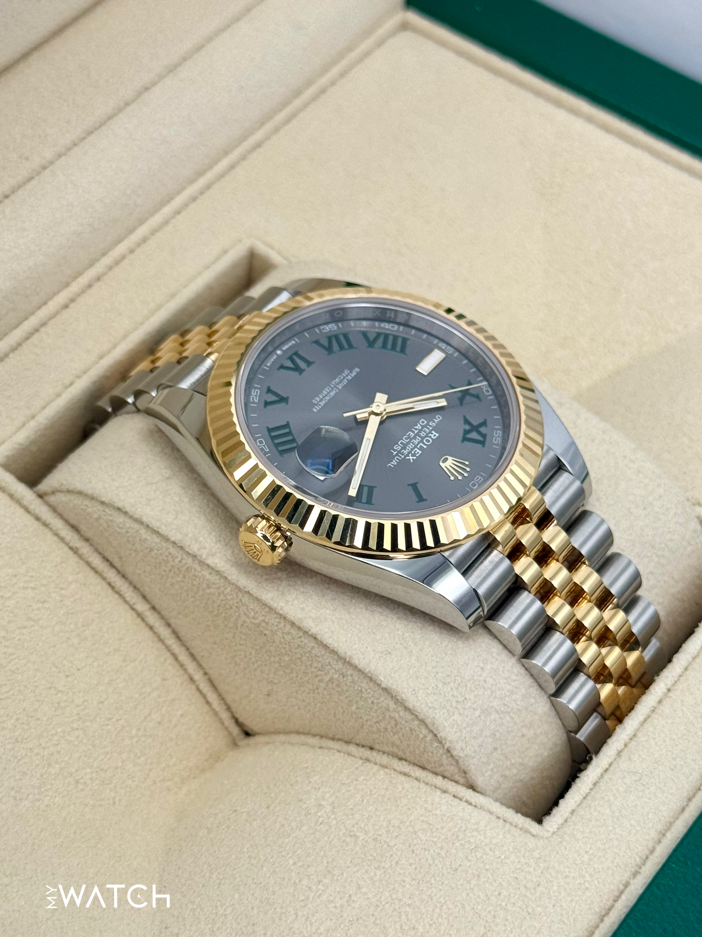 2024 Rolex Datejust 41mm 126333 Two-Tone Jubilee Wimbledon Dial