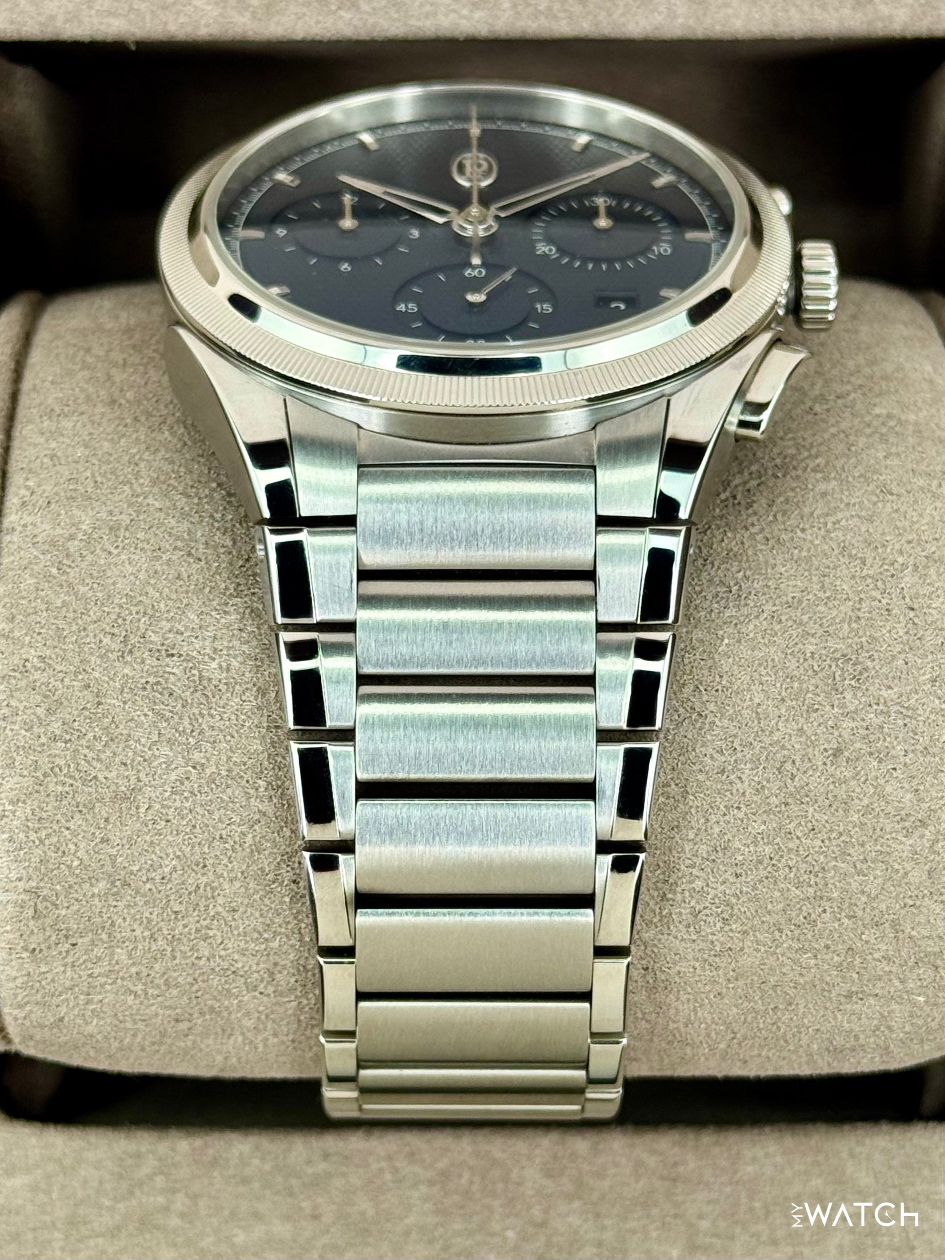 2025 Parmigiani Fleurier Tonda Pf Chronograph 42mm PFC915 Stainless Steel Blue Dial - MyWatchLLC