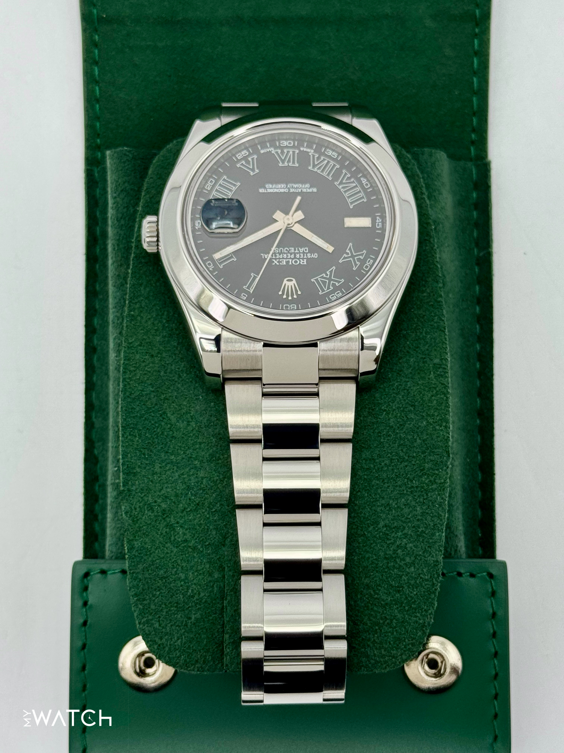 2025 CPO Rolex Datejust II 41mm 116300 Stainless Steel Oyster Black Dial - MyWatchLLC