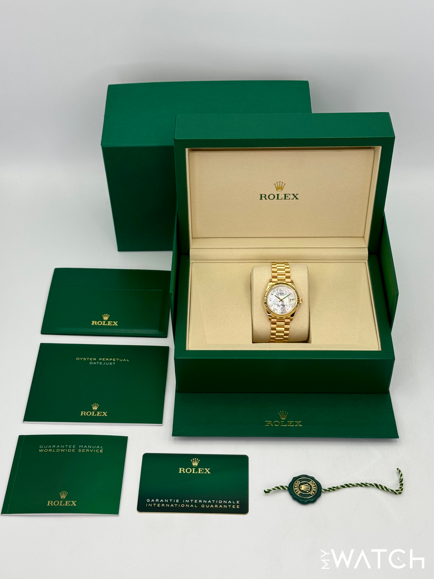 NEW 2025 Rolex Datejust 31mm 278278 Yellow Gold MOP Diamond Dial