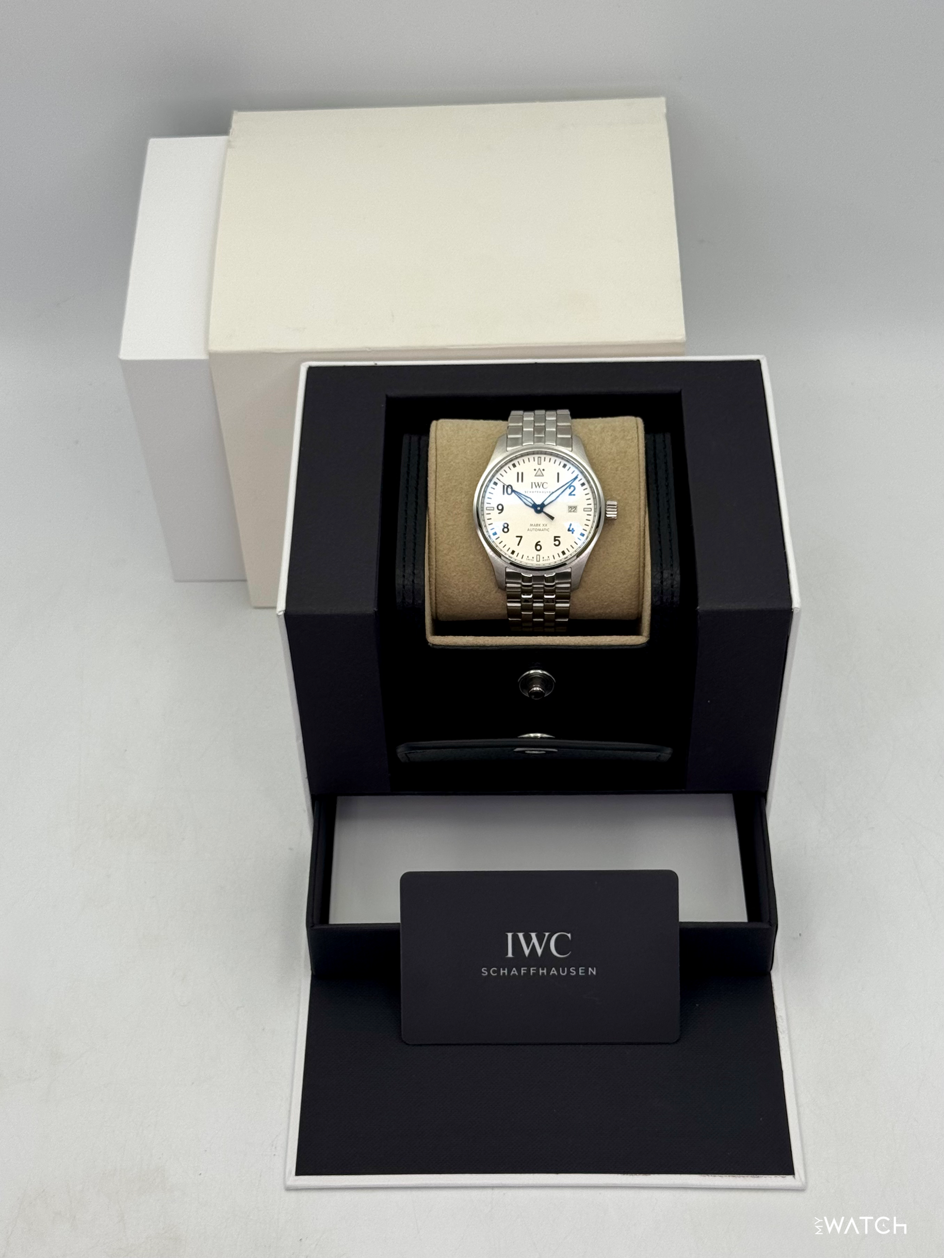 2025 IWC Pilot's Watch Mark XX 40mm IW328208 Stainless Steel White Dial - MyWatchLLC