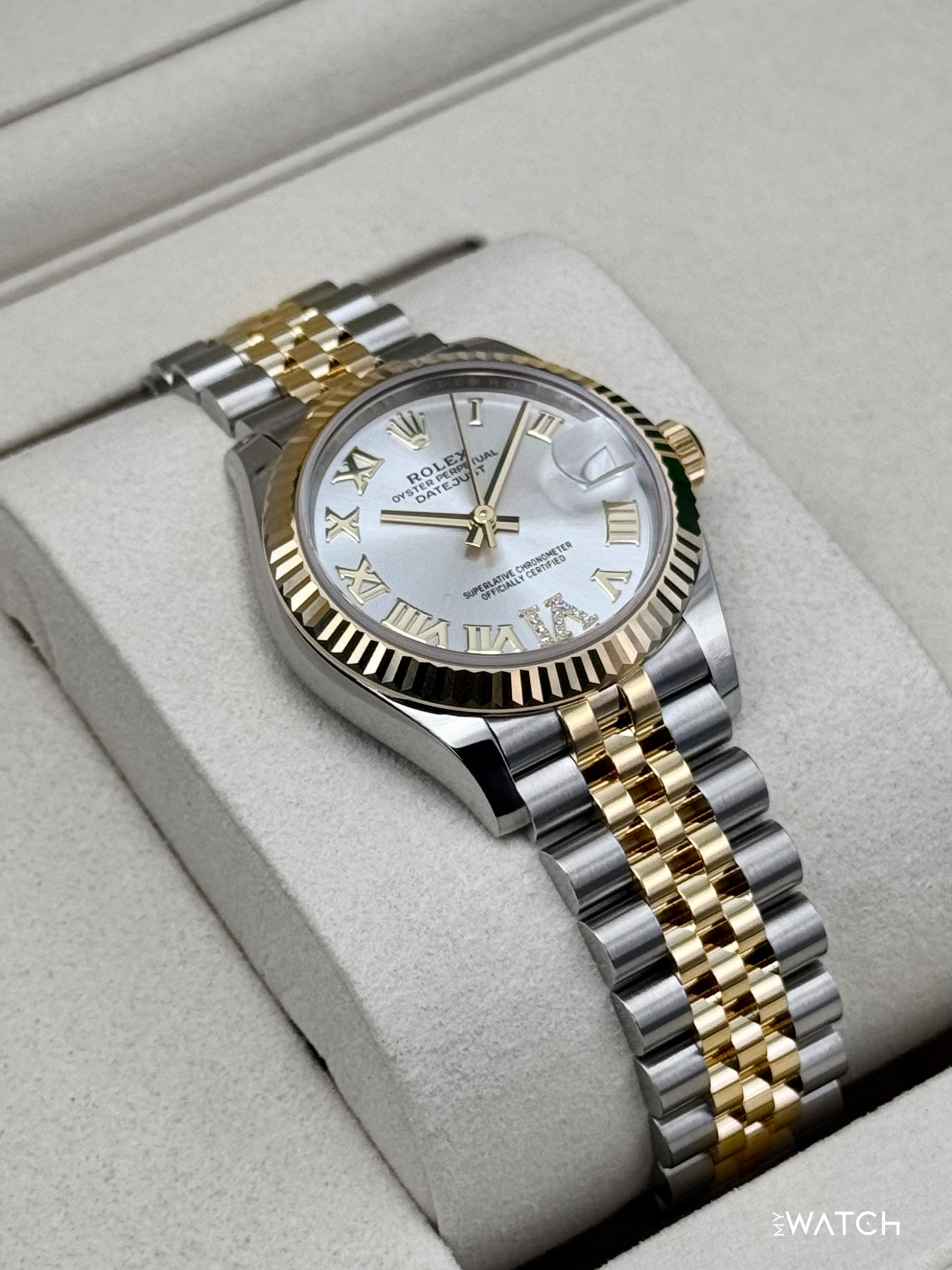 NEW 2026 Rolex Datejust 31mm 278273 Two-Tone Jubilee Silver Diamond - MyWatchLLC