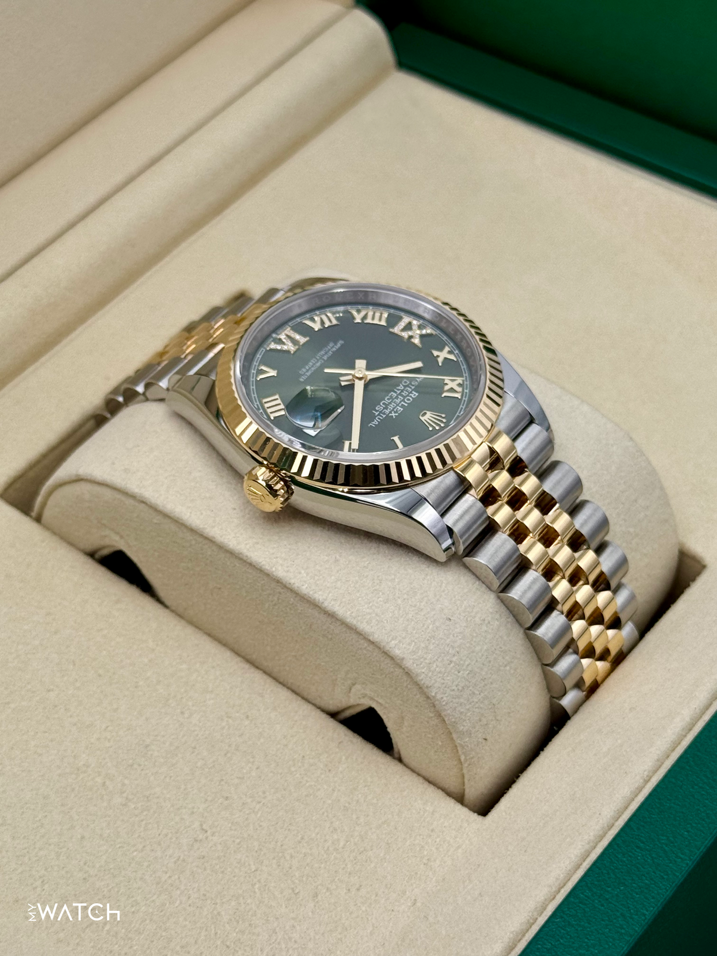 NEW 2025 Rolex Datejust 36mm 126233 Two-Tone Jubilee Green Diamond Dial