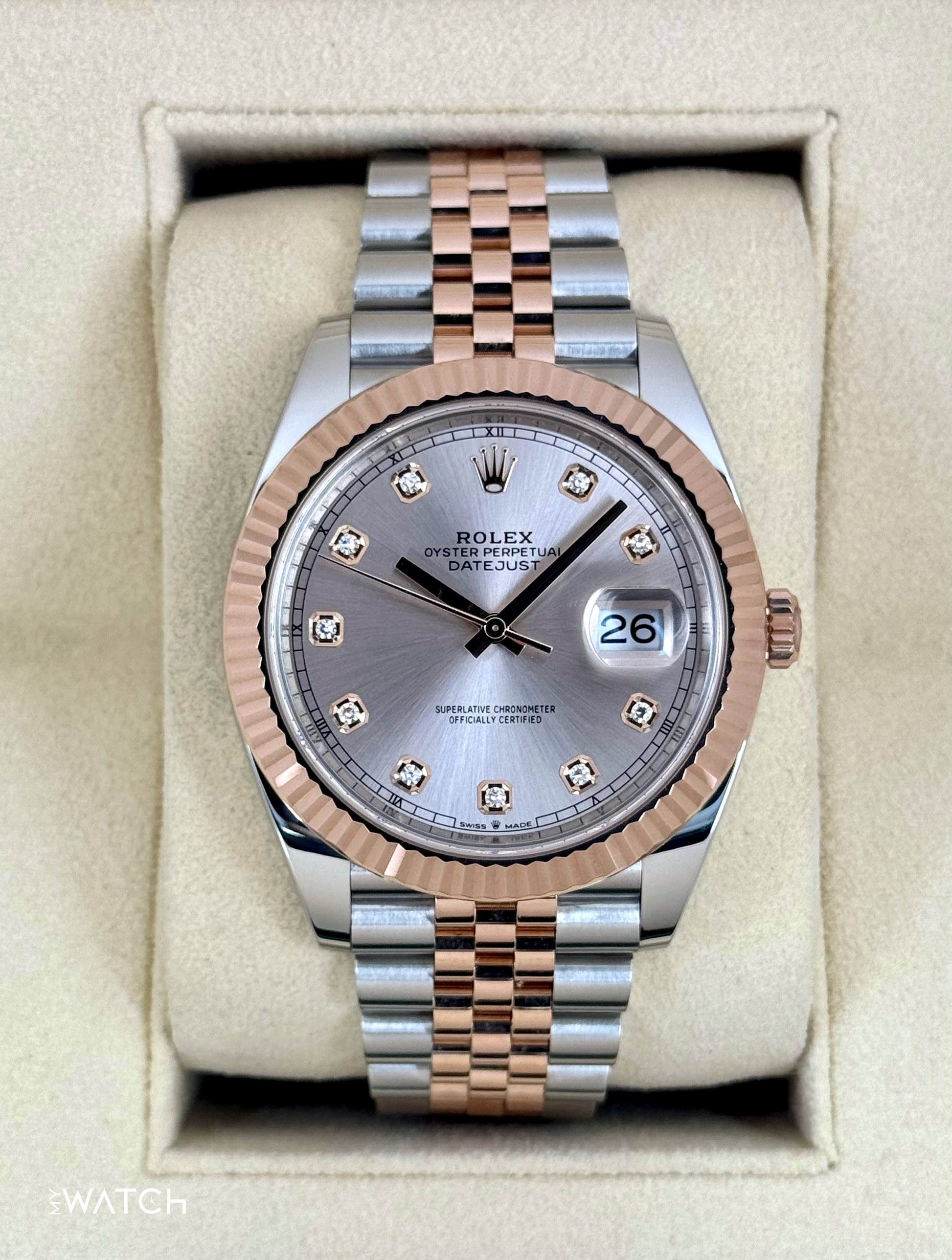 2022 Rolex Datejust 41mm 126331 Two-Tone Jubilee Sundust Diamond Dial - MyWatchLLC