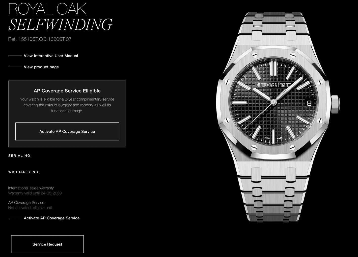 2025 Audemars Piguet Royal Oak 41mm 15510ST Stainless Steel Black Dial - MyWatchLLC