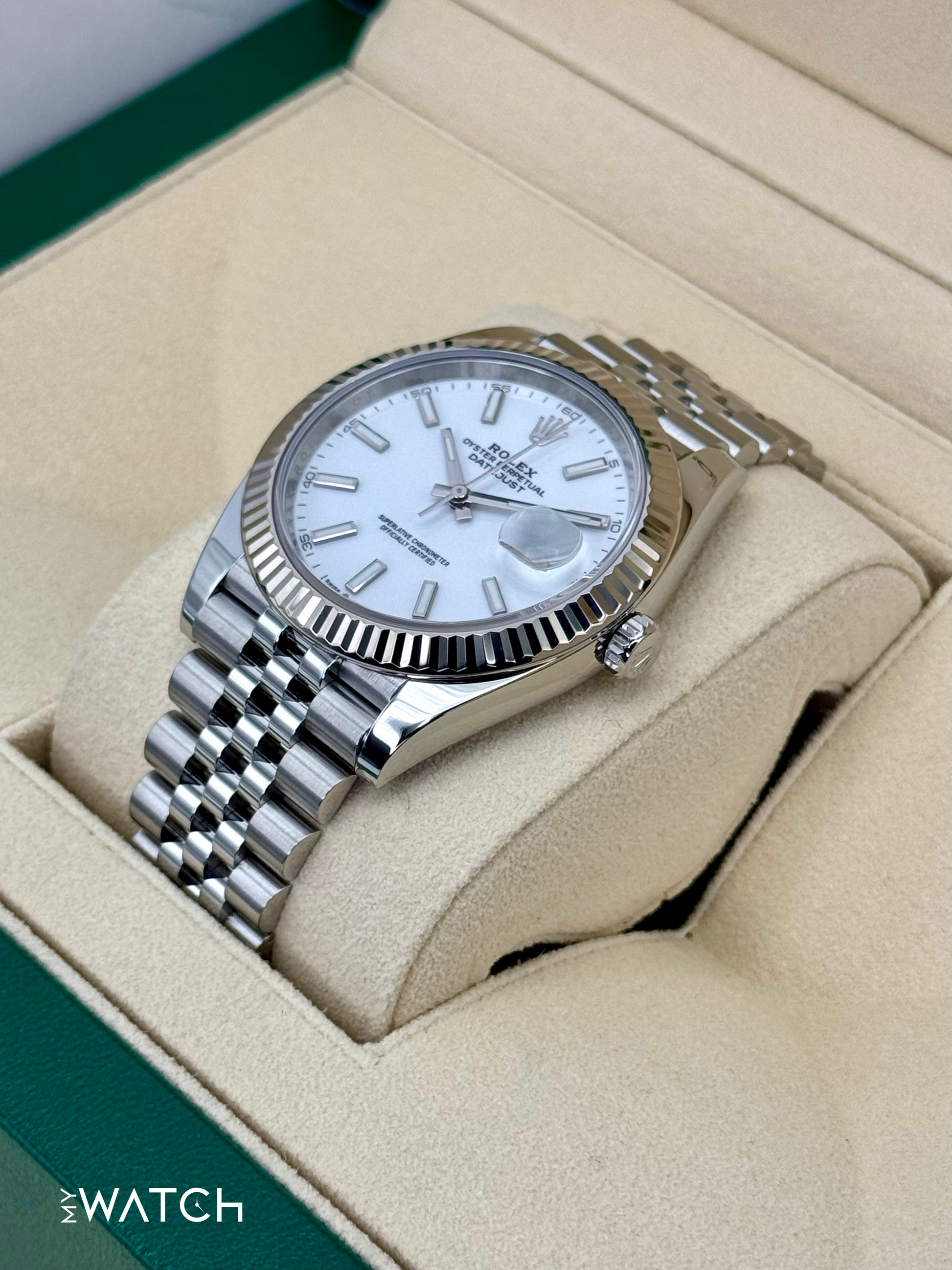 2021 Rolex Datejust 41mm 126334 Stainless Steel Jubilee White Dial - MyWatchLLC