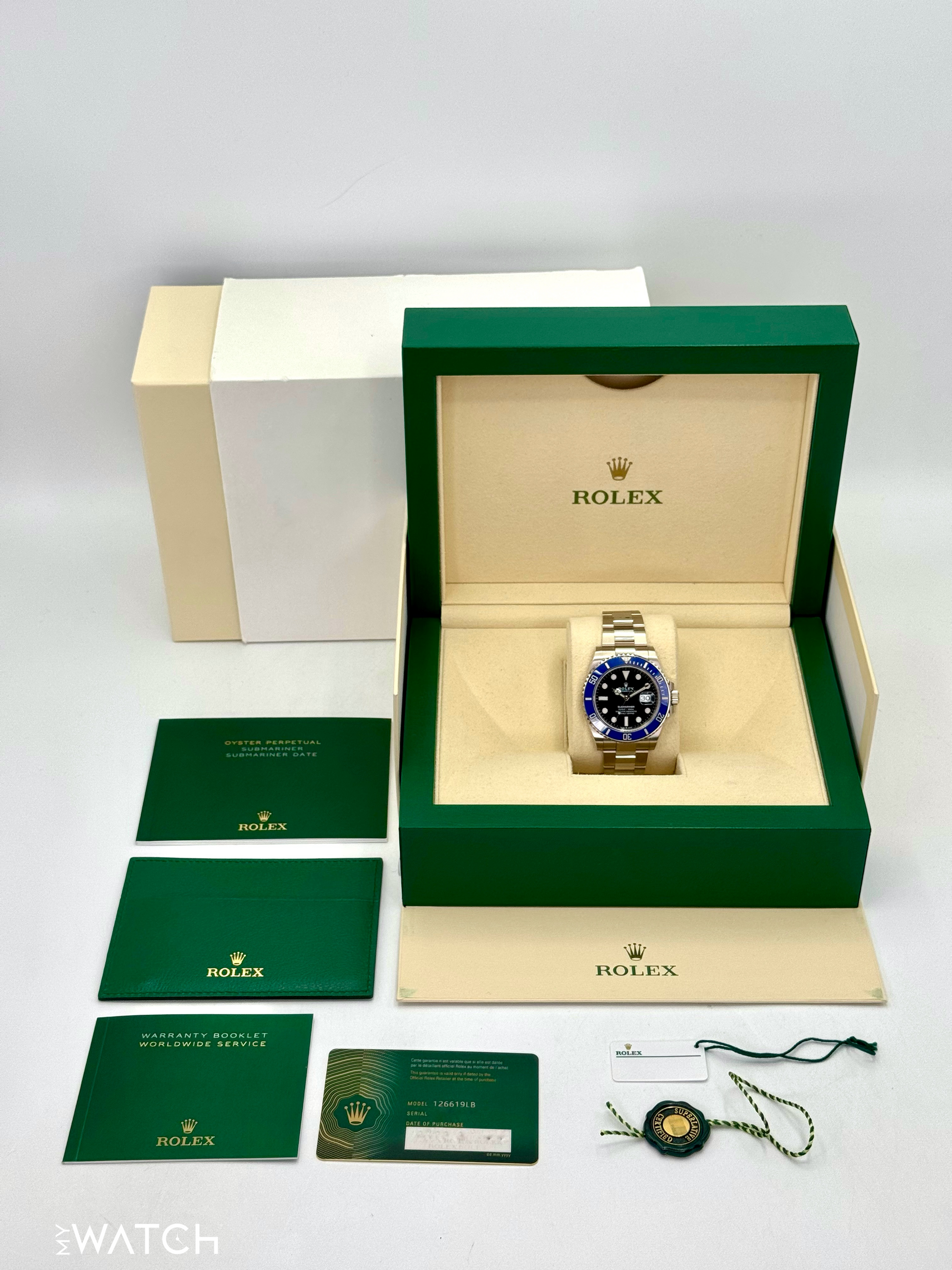 NEW 2022 Rolex Submariner “Cookie Monster ” 41mm 126619LB White Gold Black Dial - MyWatchLLC