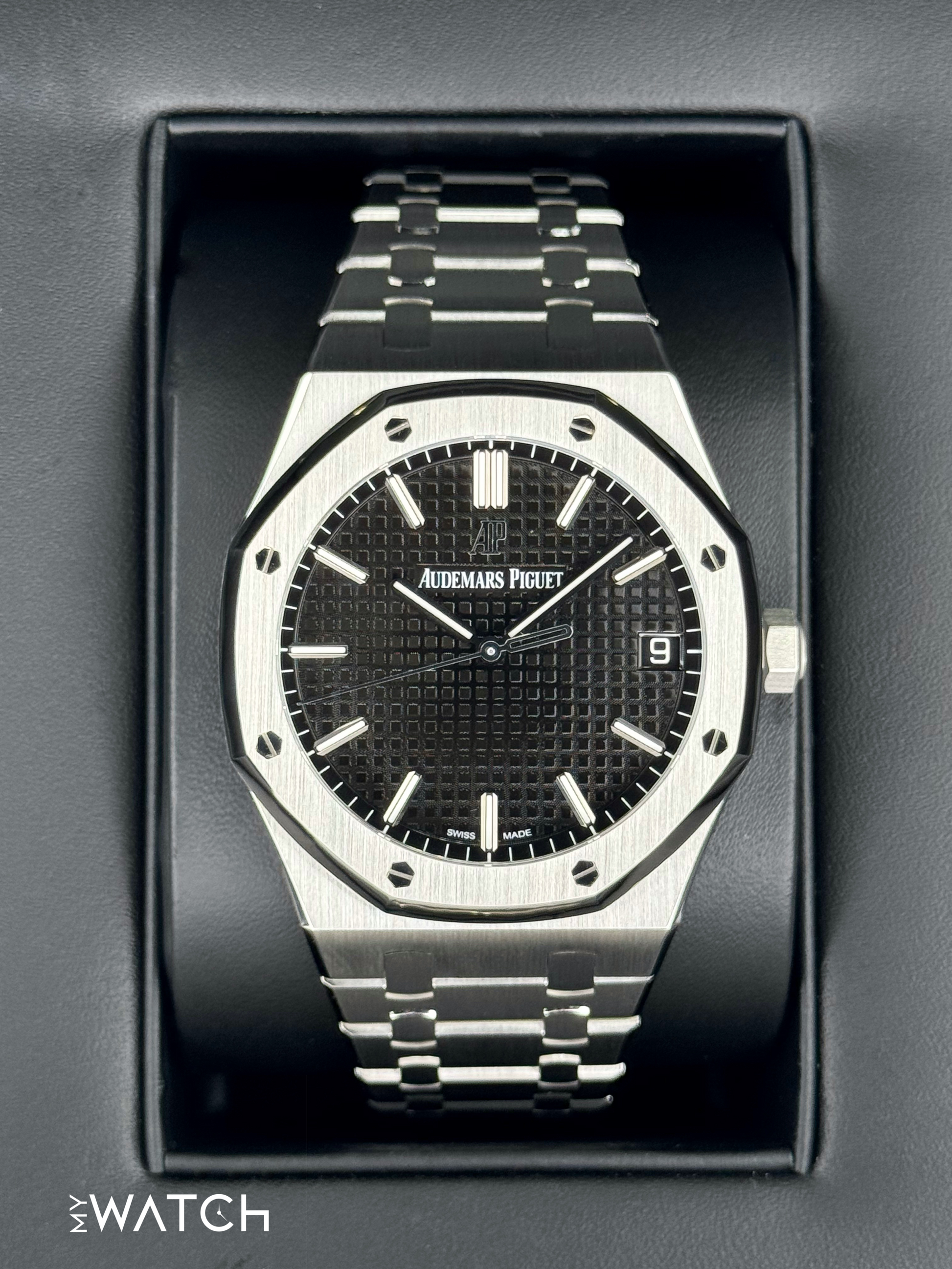 2022 Audemars Piguet Royal Oak 41mm 15500ST Black Dial - MyWatchLLC