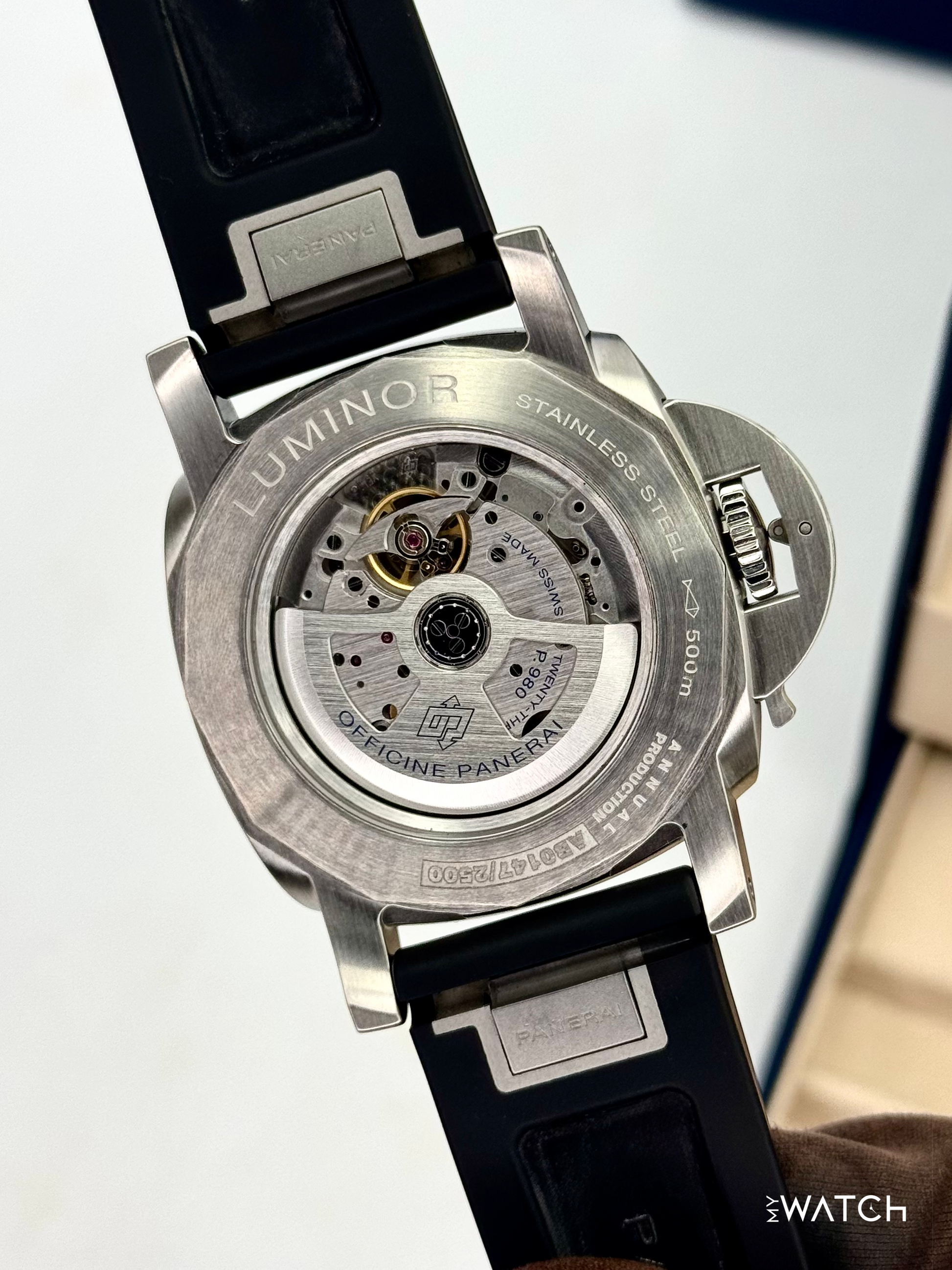 2025 Panerai Luminor Marina 44mm PAM03312 Stainless Steel Black Dial - MyWatchLLC