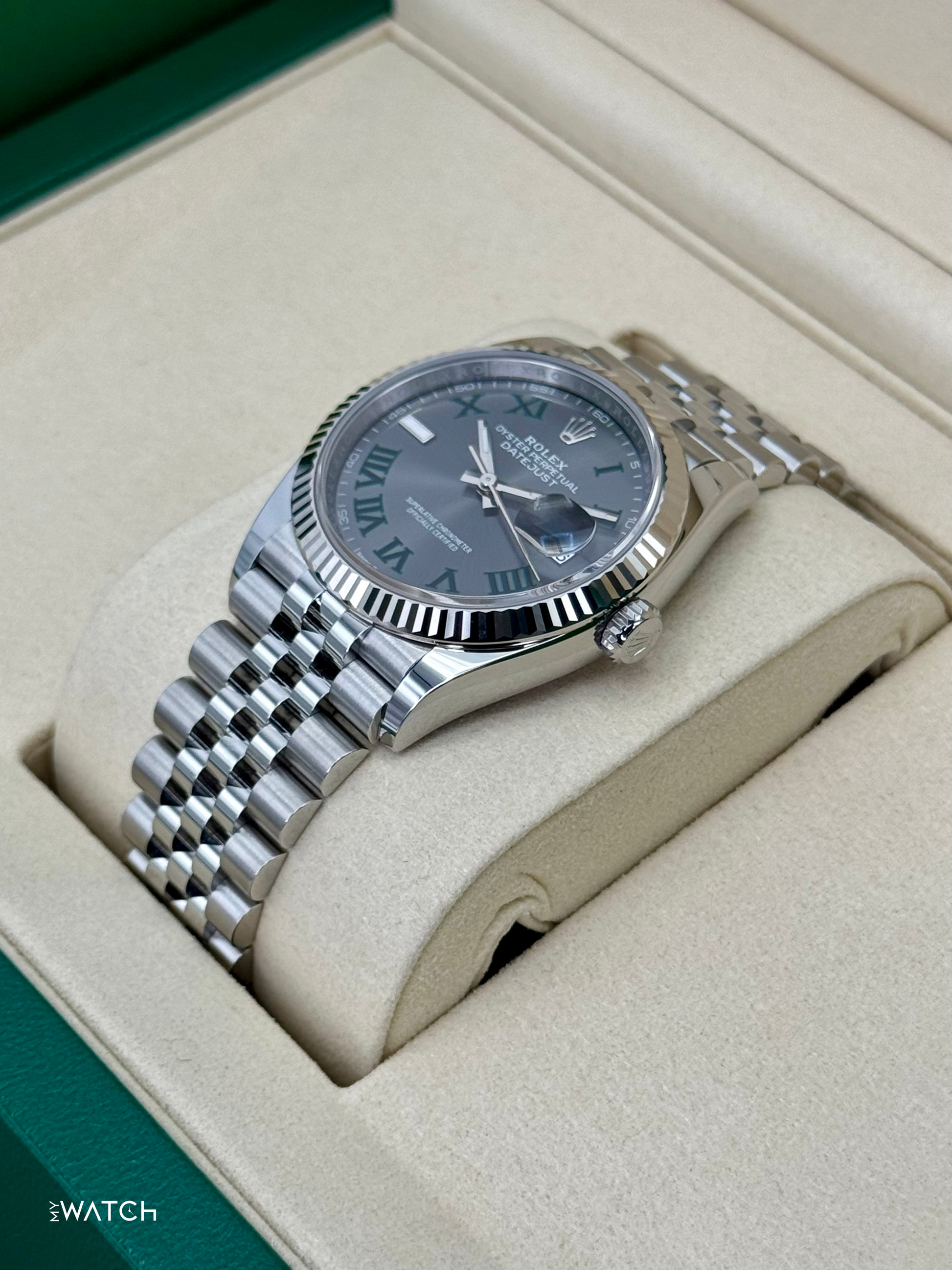 NEW 2025 Rolex Datejust 36mm 126234 Jubilee Wimbledon Dial - MyWatchLLC