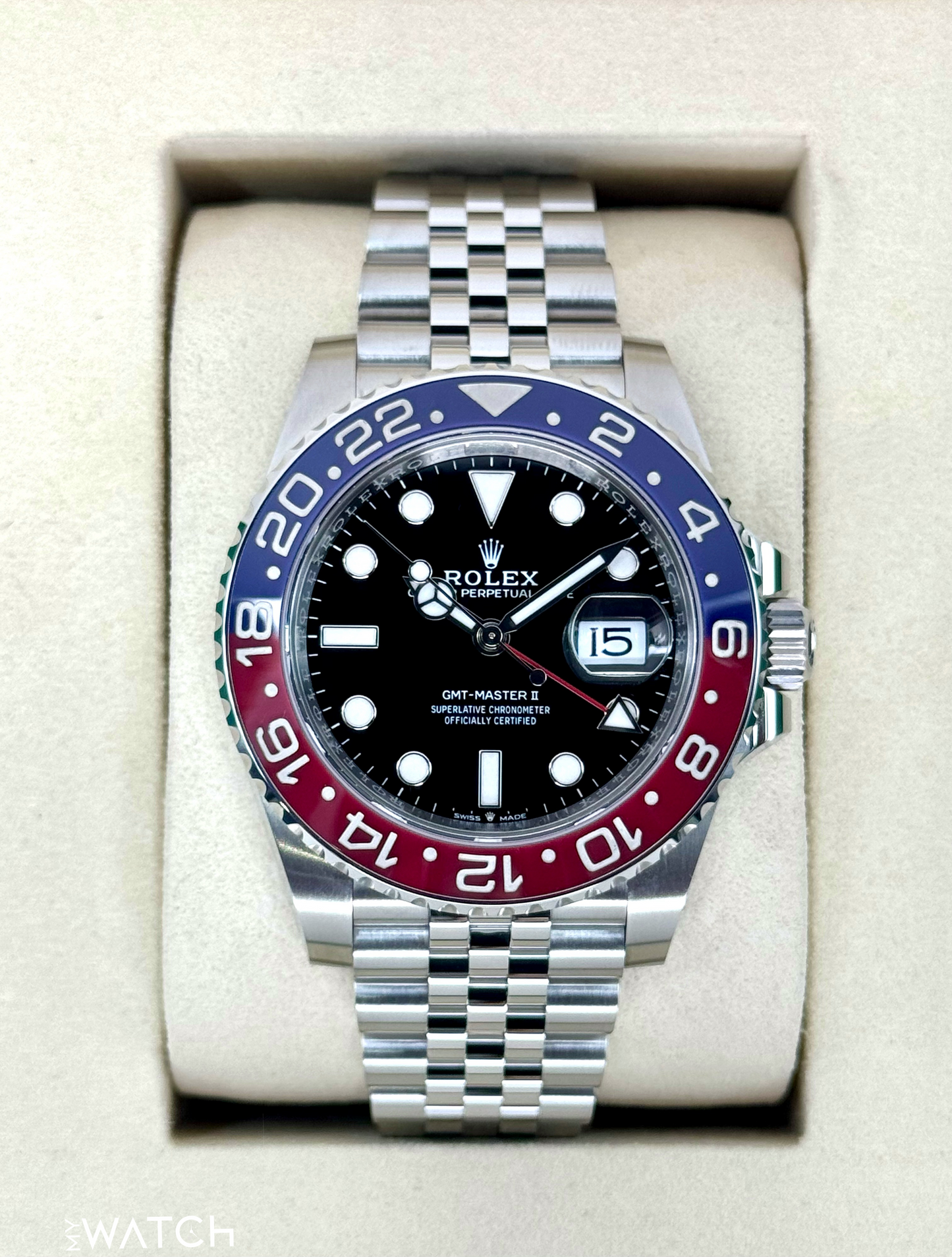NEW 2025 Rolex GMT-Master II "Pepsi" 40mm 126710BLRO Jubilee - MyWatchLLC