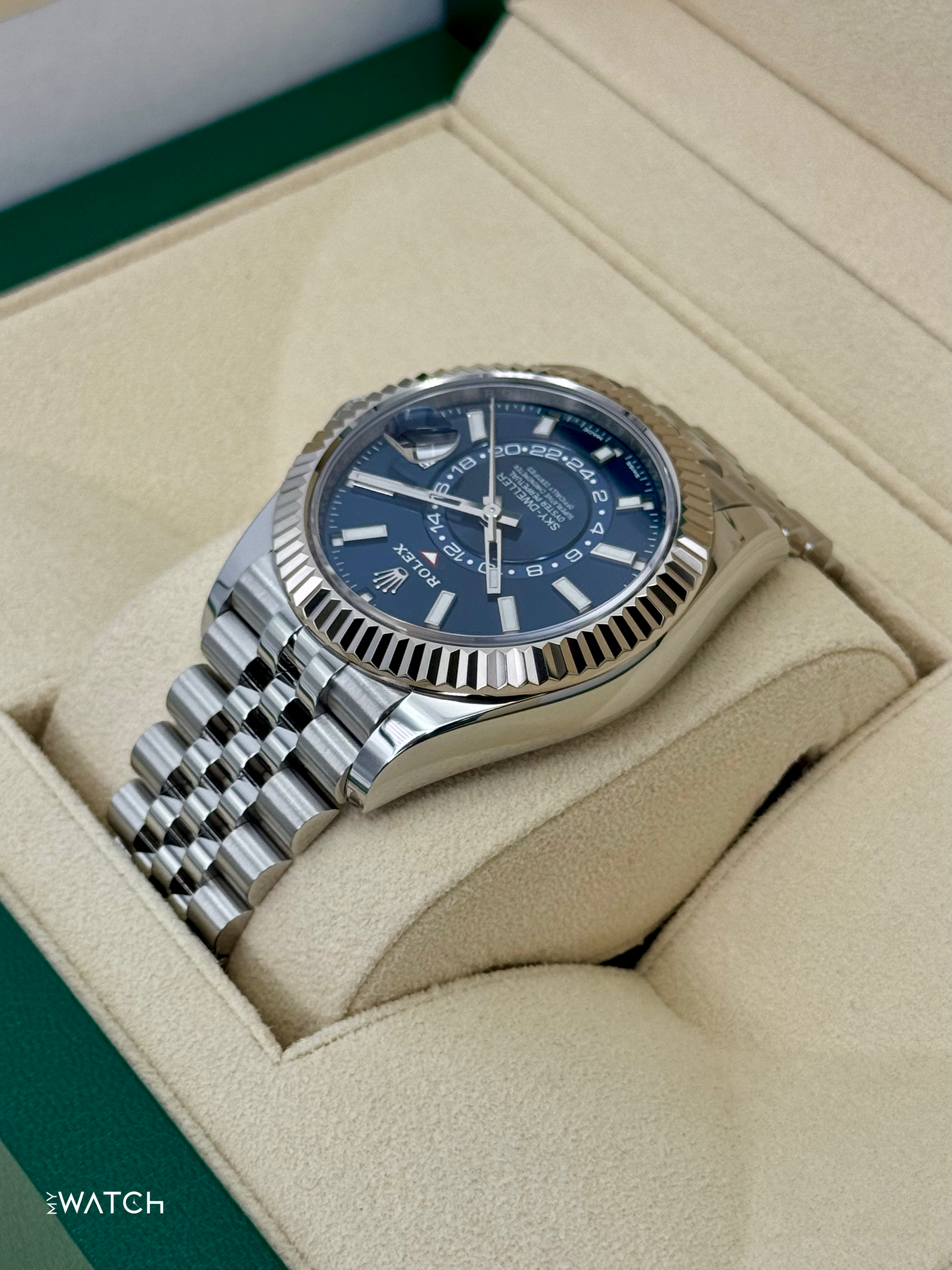 2022 Rolex Sky-Dweller 42mm 326934 Jubilee Blue Dial - MyWatchLLC