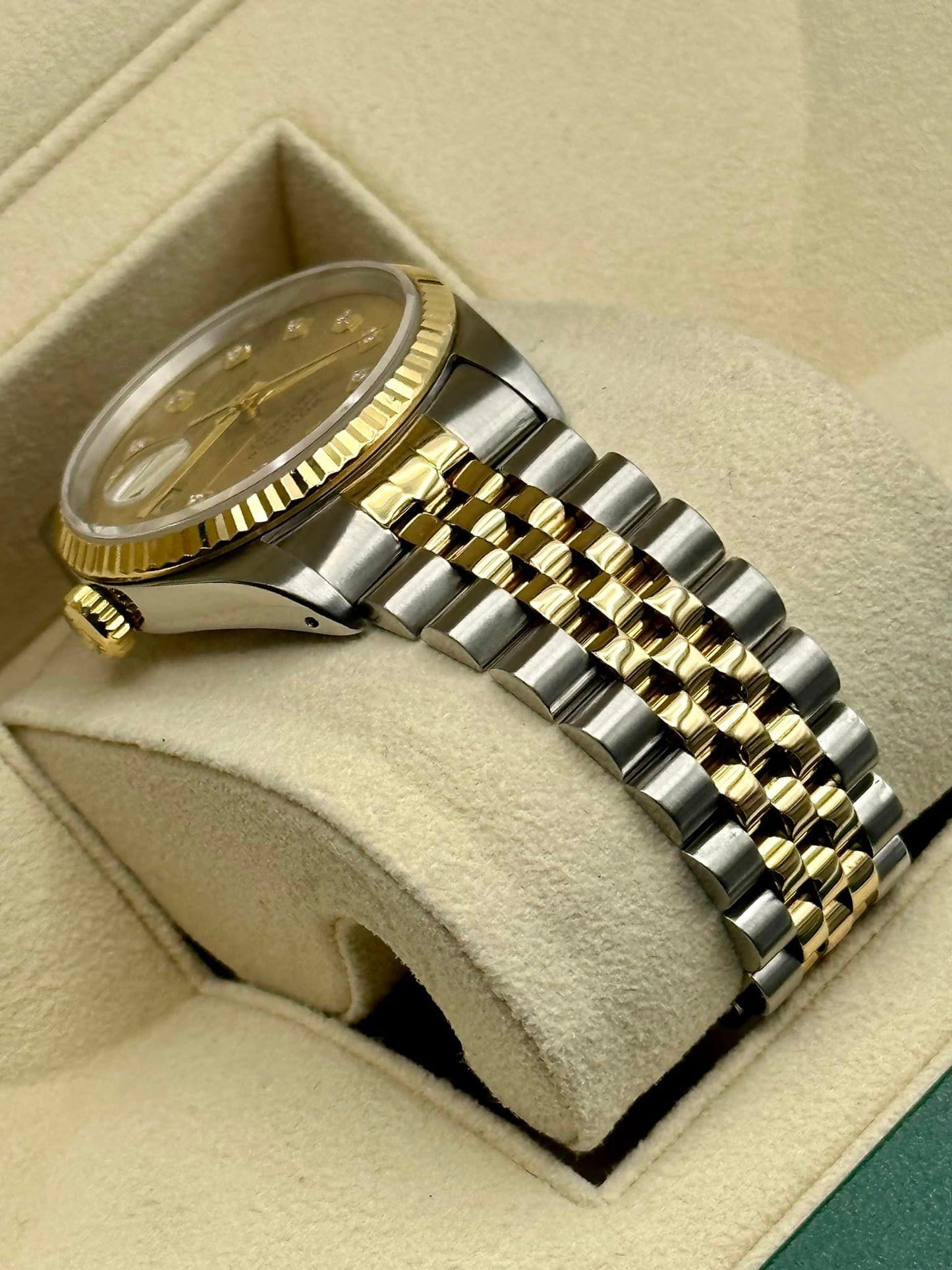 Rolex Datejust 36mm 16233 Two-Tone Champagne Diamond Dial Jubilee - MyWatchLLC