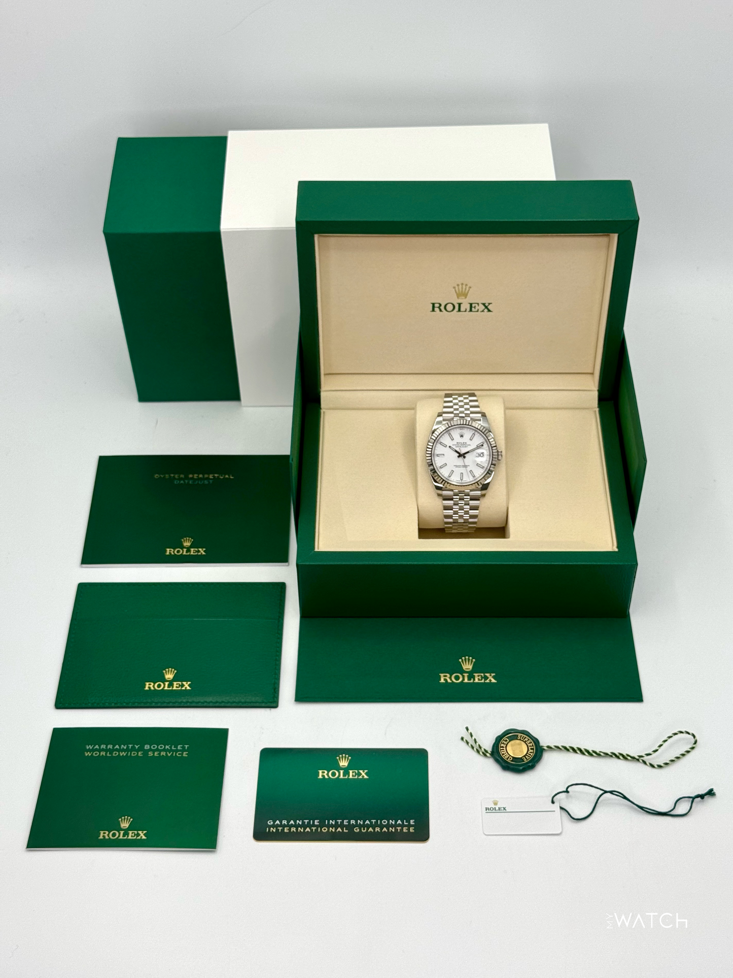 NEW 2025 Rolex Datejust 41mm 126334 Stainless Steel Jubilee White Dial - MyWatchLLC